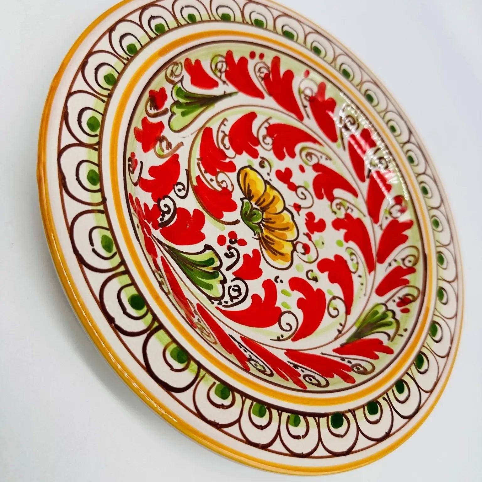 Piatto Fondo Uso Alimentare Ceramica Caltagirone - Zoisite - PIATTI SERVIZIO