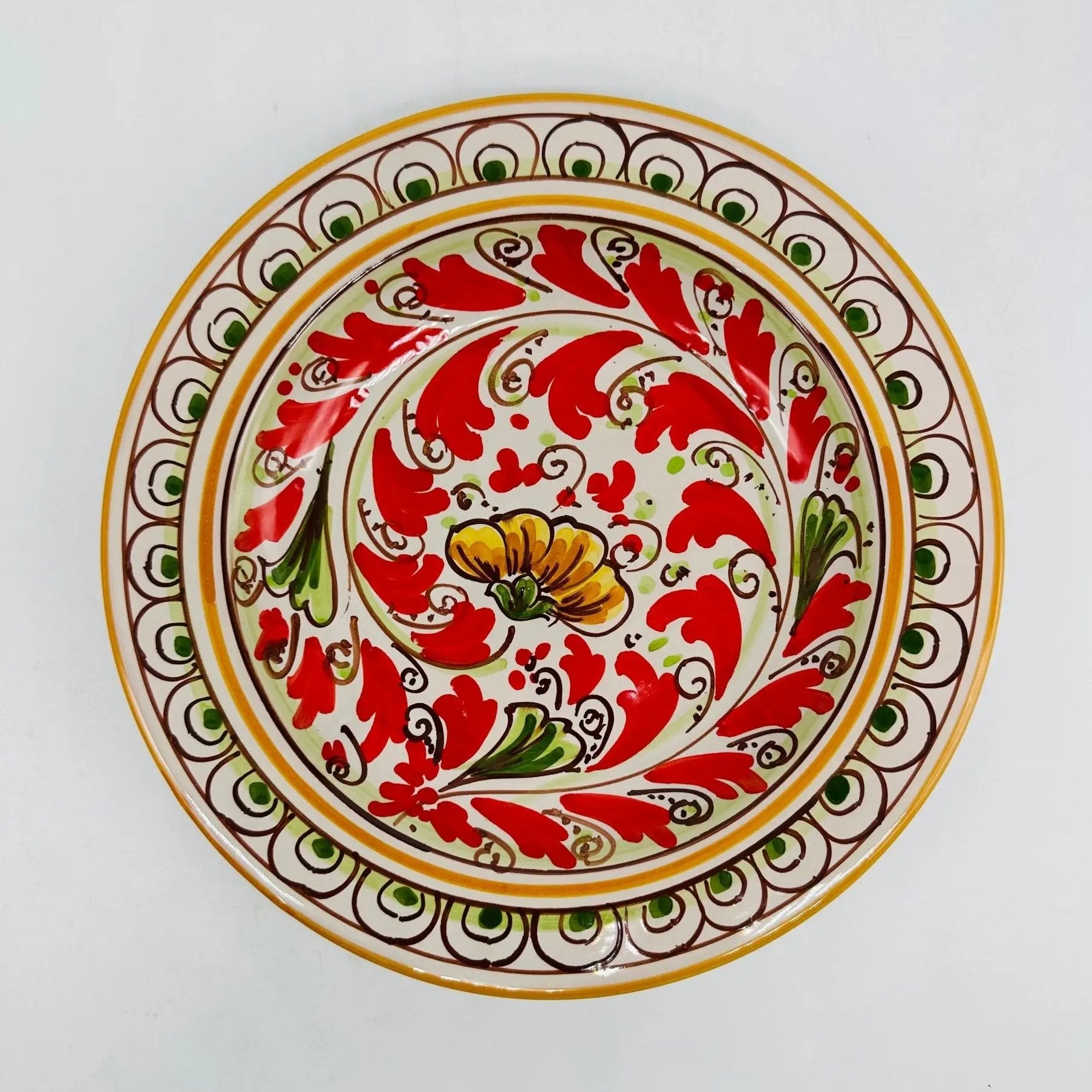 Piatto Fondo Uso Alimentare Ceramica Caltagirone - Zoisite - PIATTI SERVIZIO