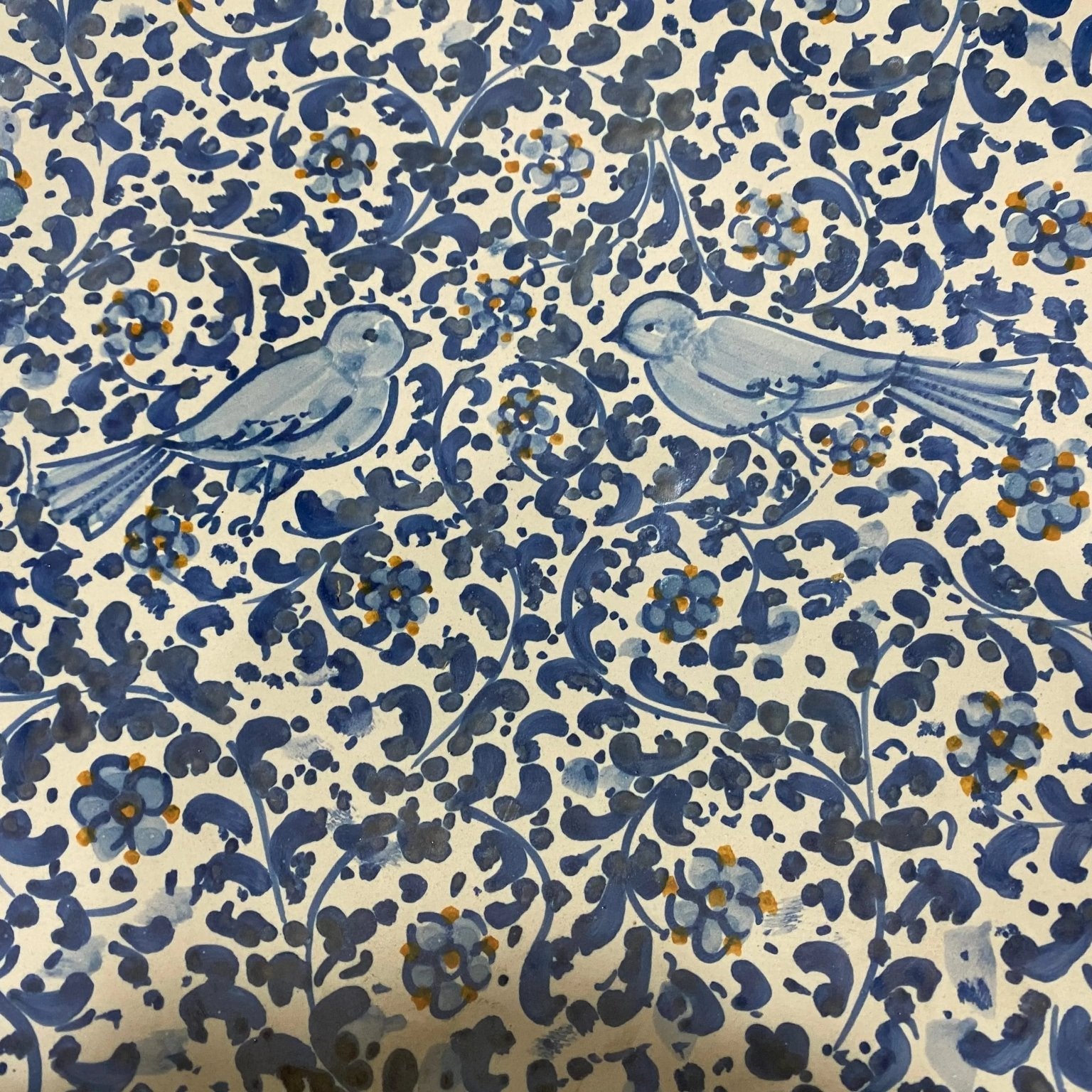 Piatto Onda Decorativo dipinto a mano cm D.45 Decoro n.1 - DD CERAMICHE SICILIANE