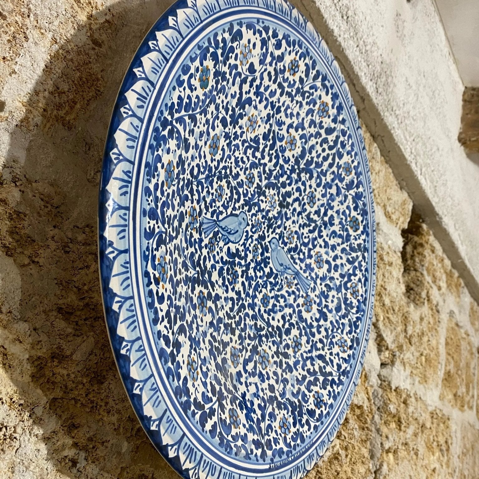 Piatto Onda Decorativo dipinto a mano cm D.45 Decoro n.1 - DD CERAMICHE SICILIANE