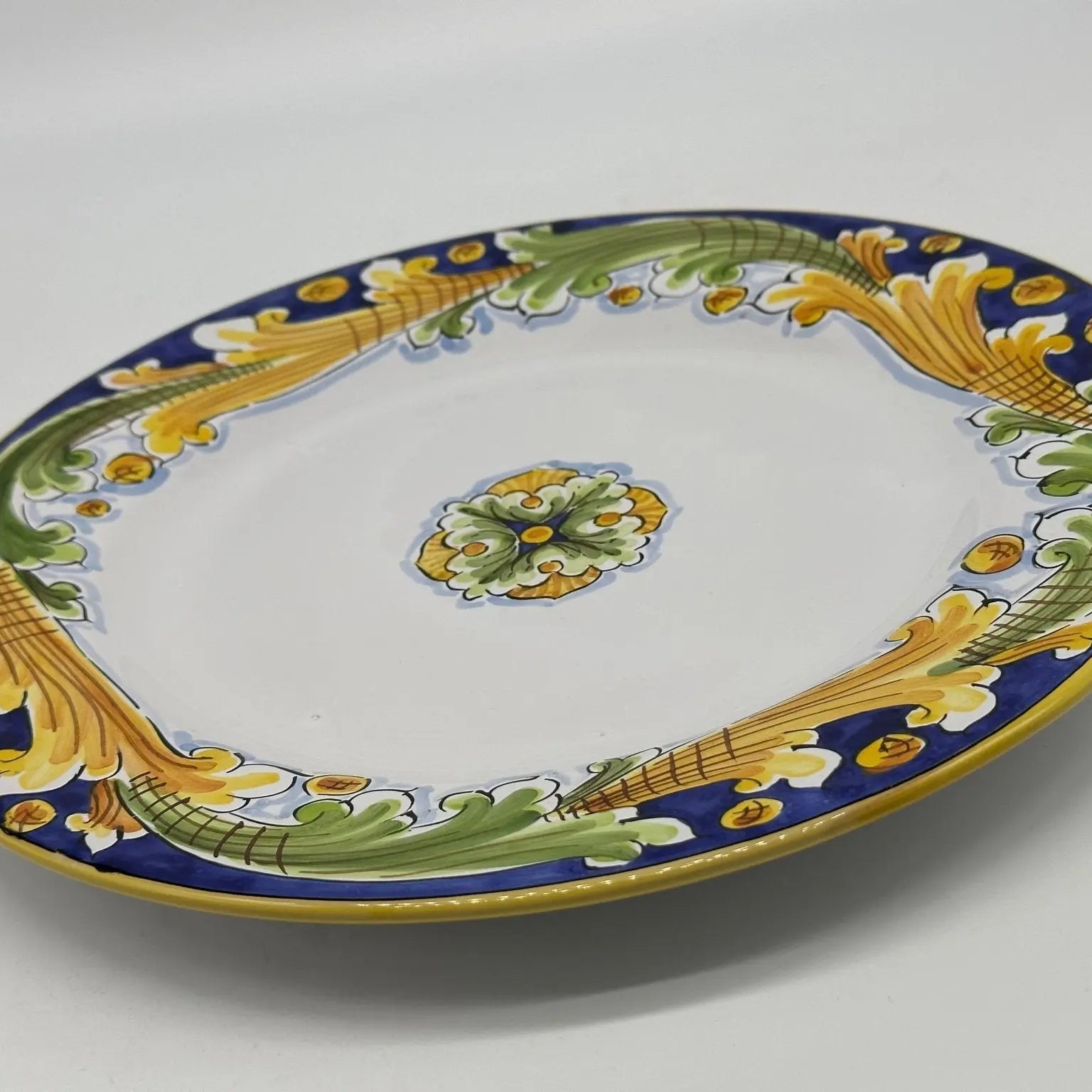 Piatto Piano Uso Alimentare Ceramica Caltagirone - Adularia - PIATTI SERVIZIO