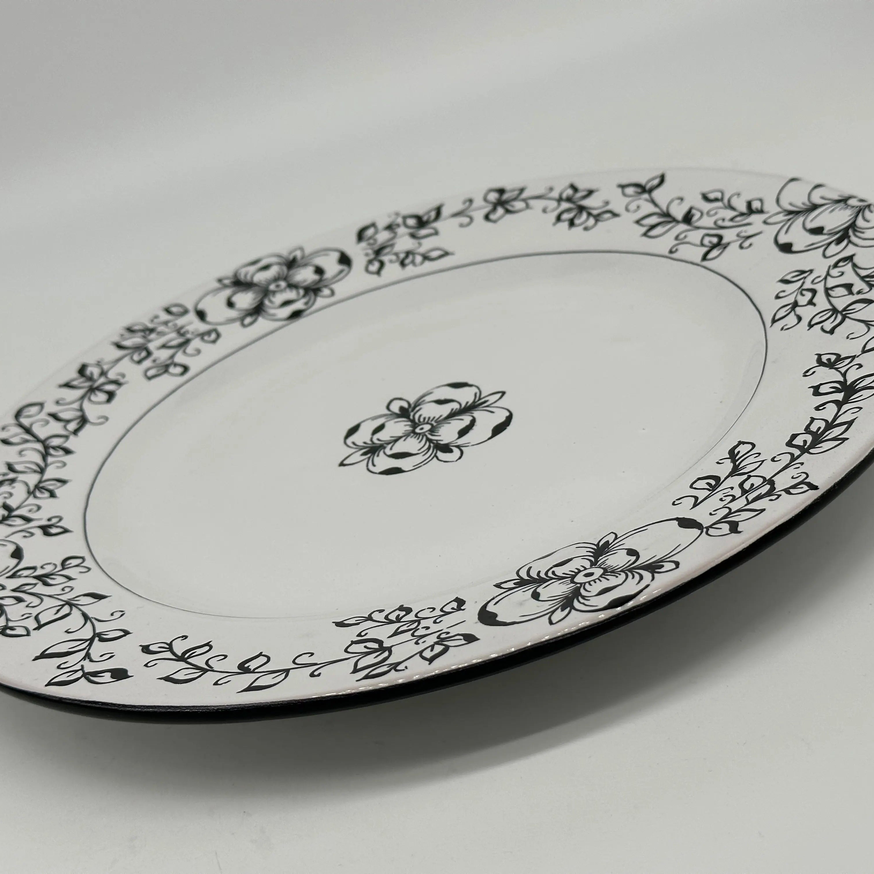 Piatto Piano Uso Alimentare Ceramica Caltagirone - Agata DD CERAMICHE SICILIANE