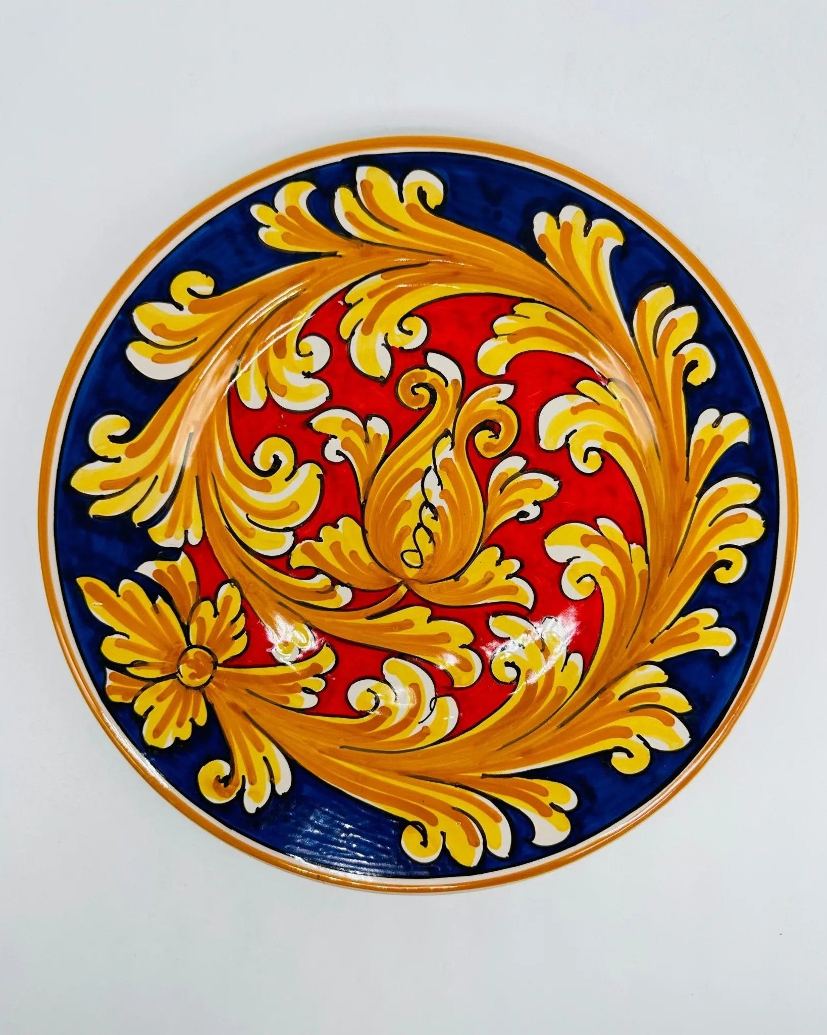 Piatto Piano Uso Alimentare Ceramica Caltagirone - Anika - PIATTI SERVIZIO