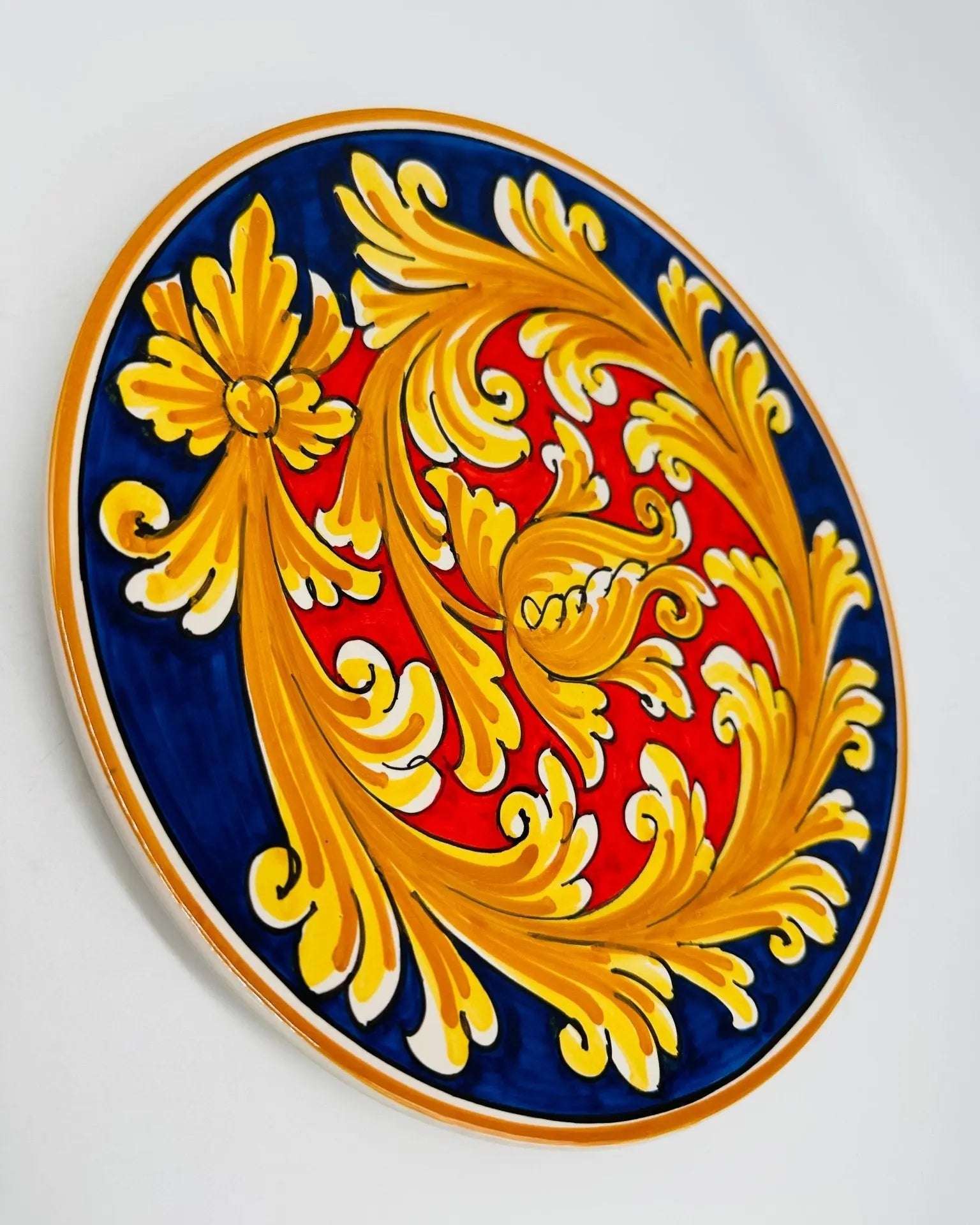 Piatto Piano Uso Alimentare Ceramica Caltagirone - Anika - PIATTI SERVIZIO