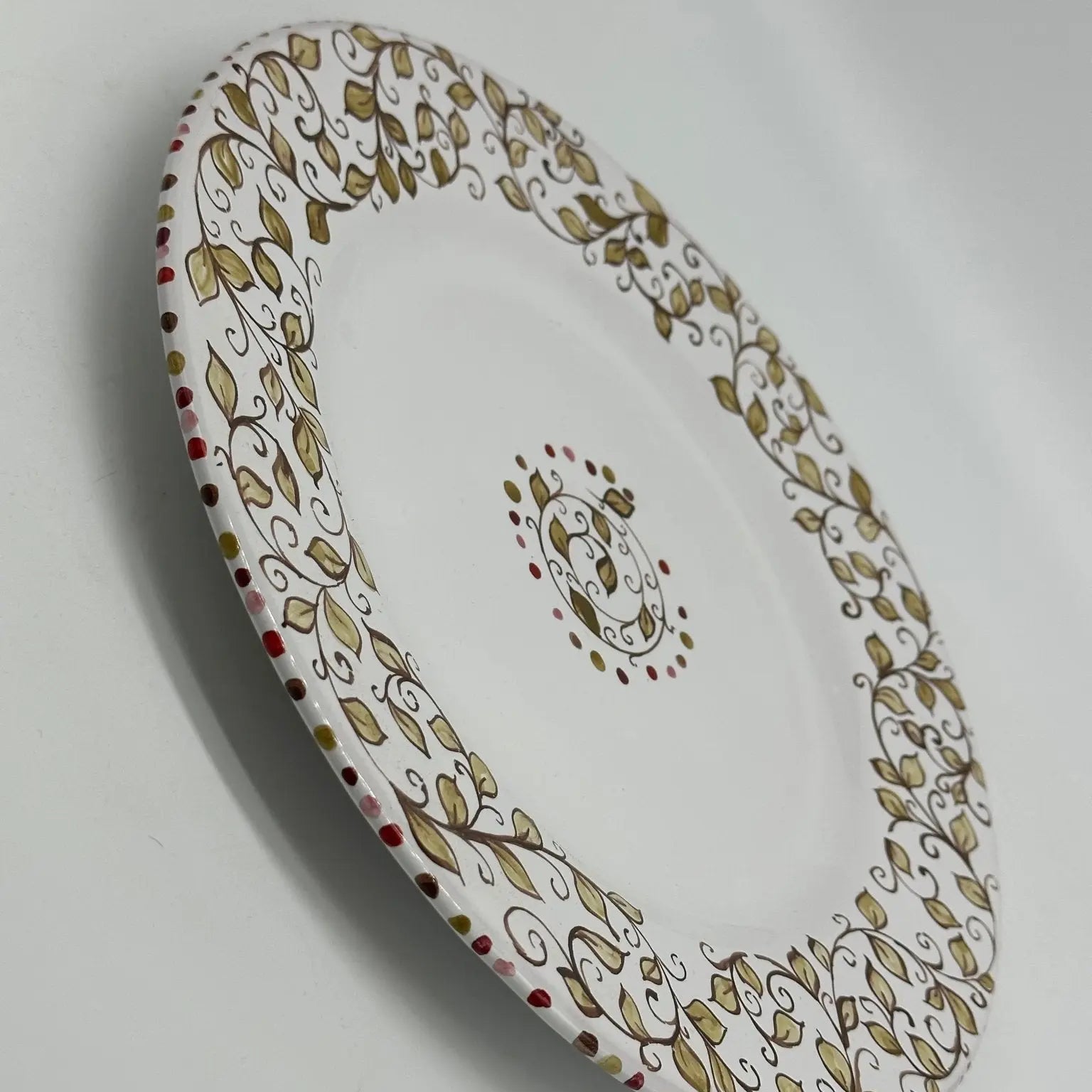 Piatto Piano Uso Alimentare Ceramica Caltagirone - Cordierite - PIATTI SERVIZIO