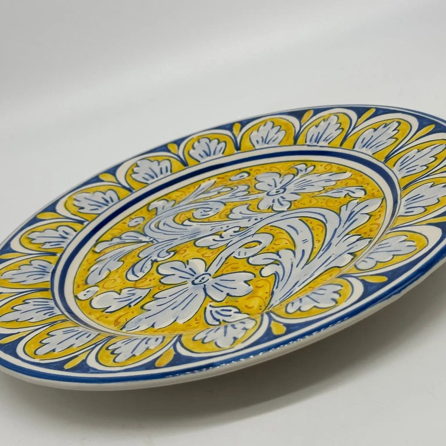 Piatto Piano Uso Alimentare Ceramica Caltagirone - Crisoberillo - PIATTI SERVIZIO