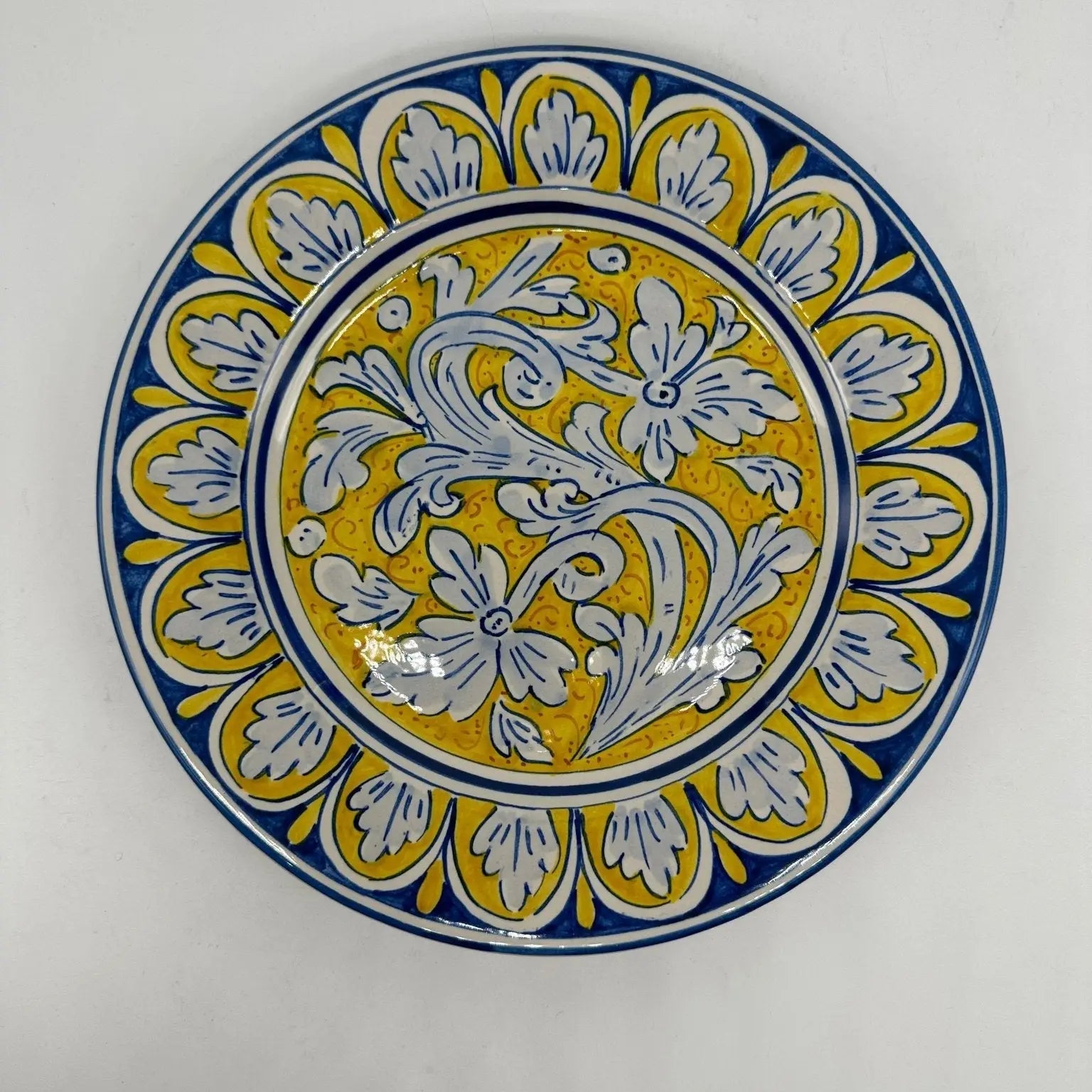 Piatto Piano Uso Alimentare Ceramica Caltagirone - Crisoberillo - PIATTI SERVIZIO