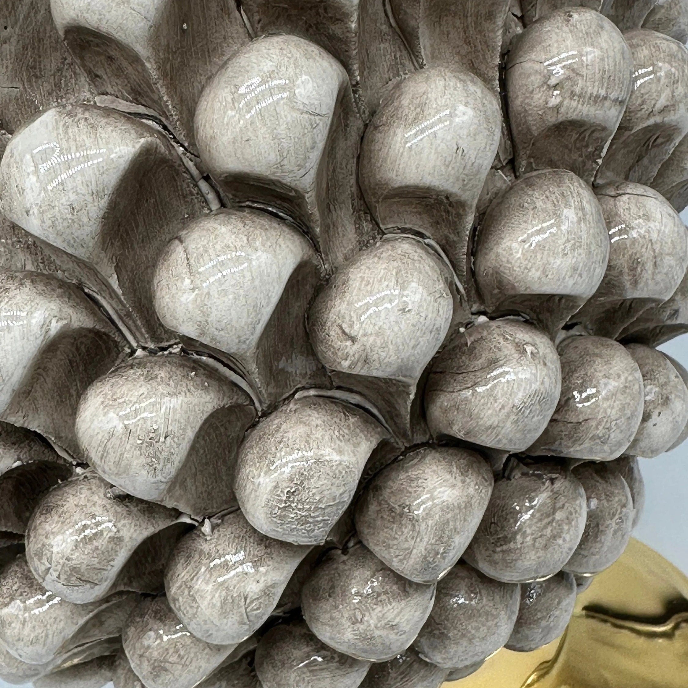 Pigna Aurum Ceramica Caltagirone cm H.35 Artigianale Beige Ecru DD CERAMICHE SICILIANE