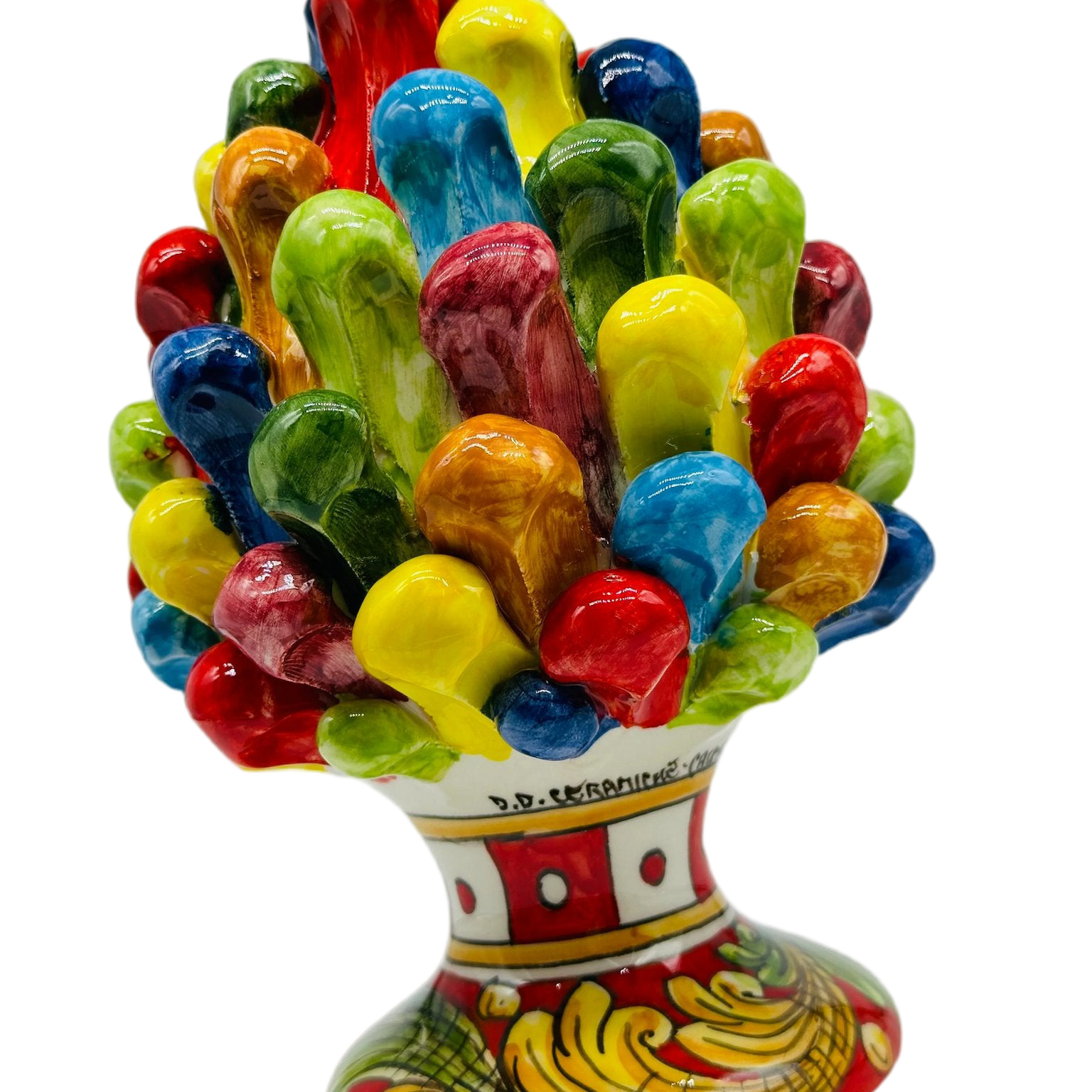 Pigna Ceramica Caltagirone Artigianale cm H.20 Multicolor DD CERAMICHE SICILIANE