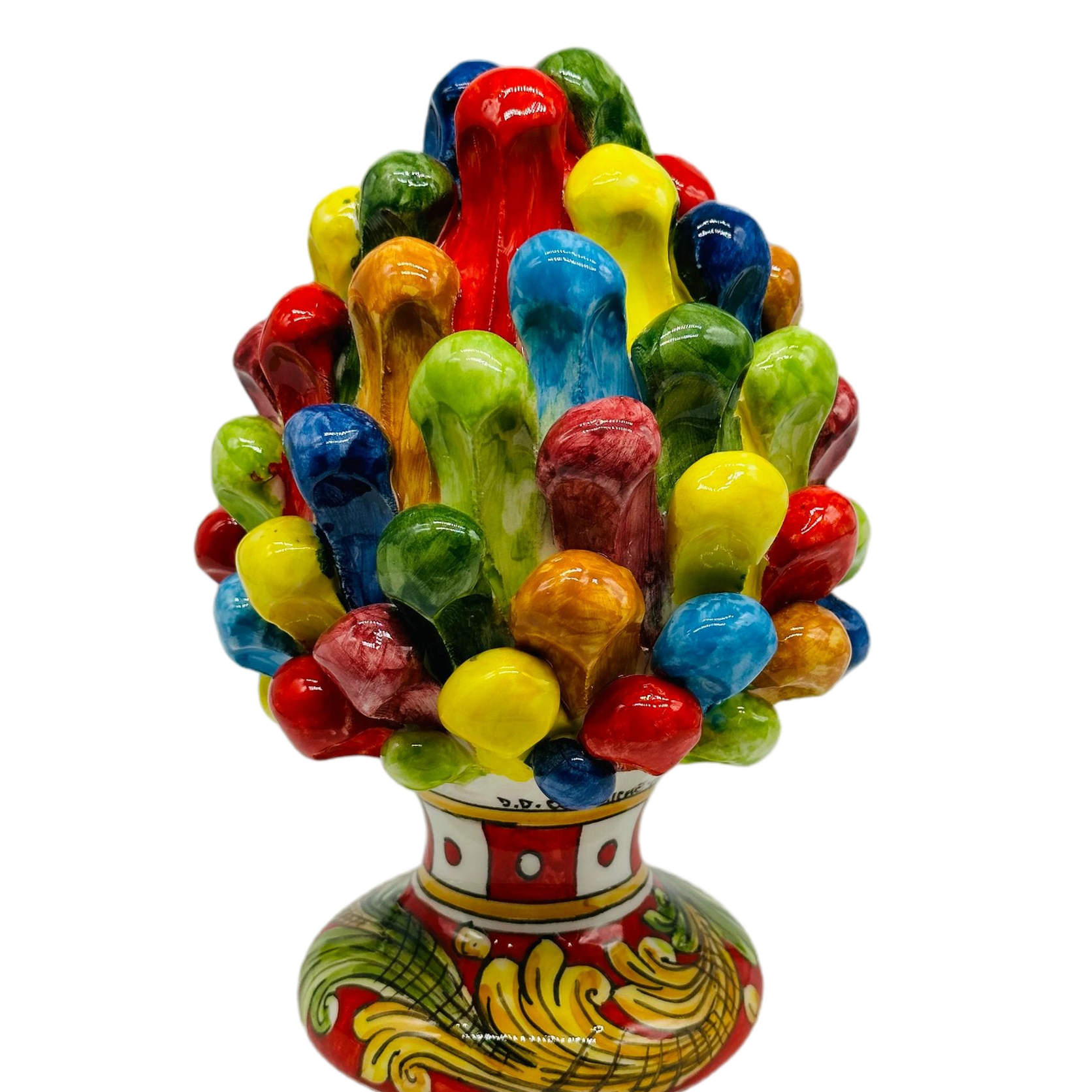 Pigna Ceramica Caltagirone Artigianale cm H.20 Multicolor DD CERAMICHE SICILIANE