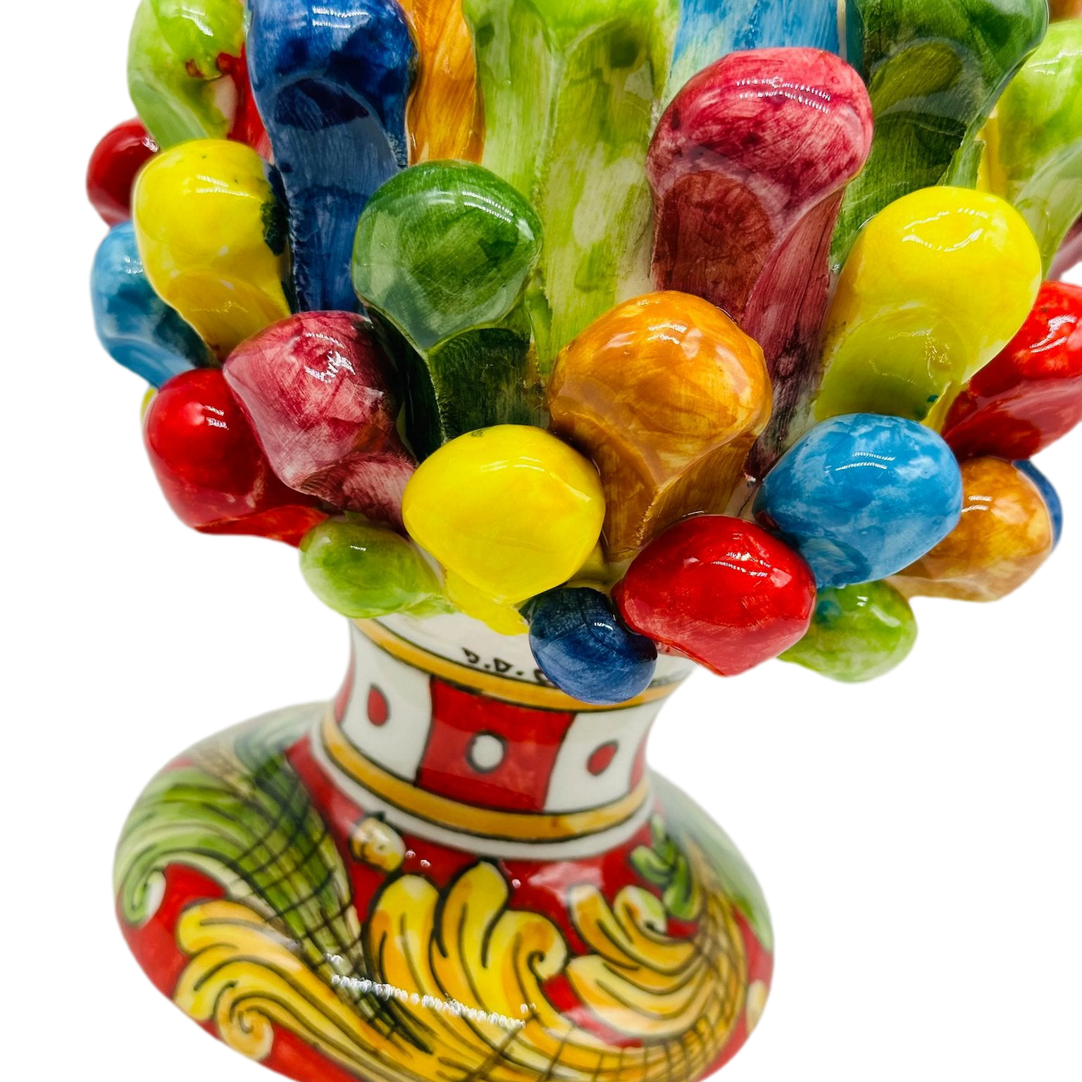 Pigna Ceramica Caltagirone Artigianale cm H.20 Multicolor DD CERAMICHE SICILIANE