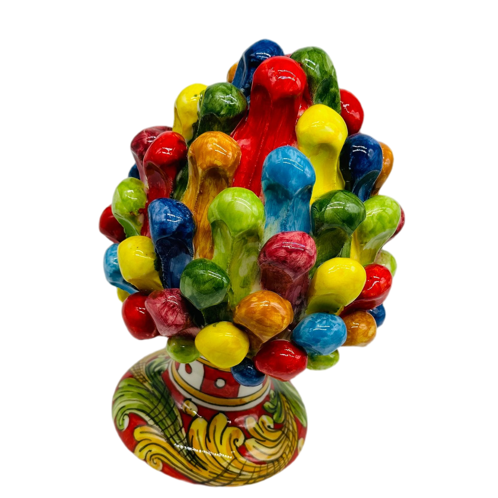 Pigna Ceramica Caltagirone Artigianale cm H.20 Multicolor DD CERAMICHE SICILIANE