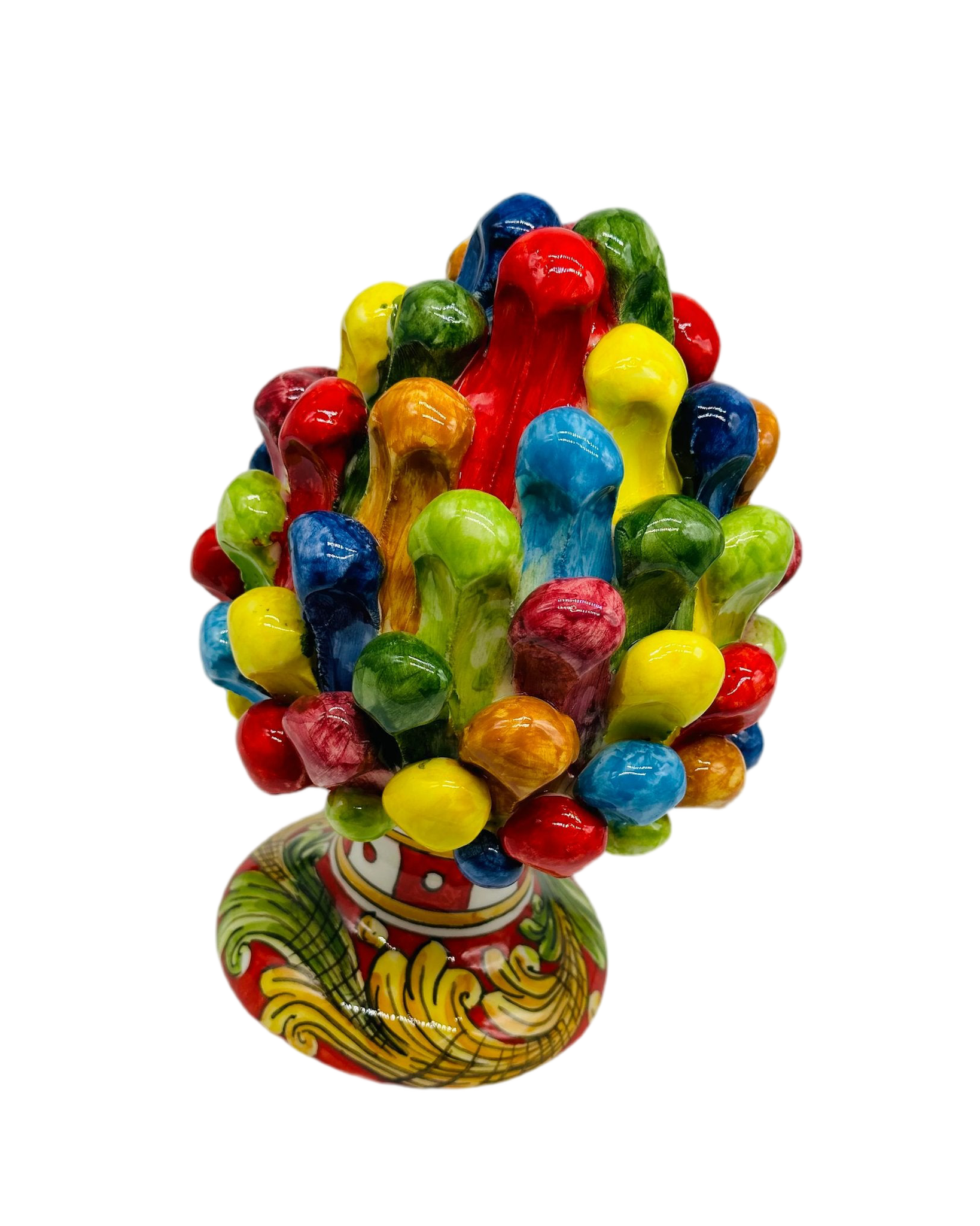 Pigna Ceramica Caltagirone Artigianale cm H.20 Multicolor DD CERAMICHE SICILIANE