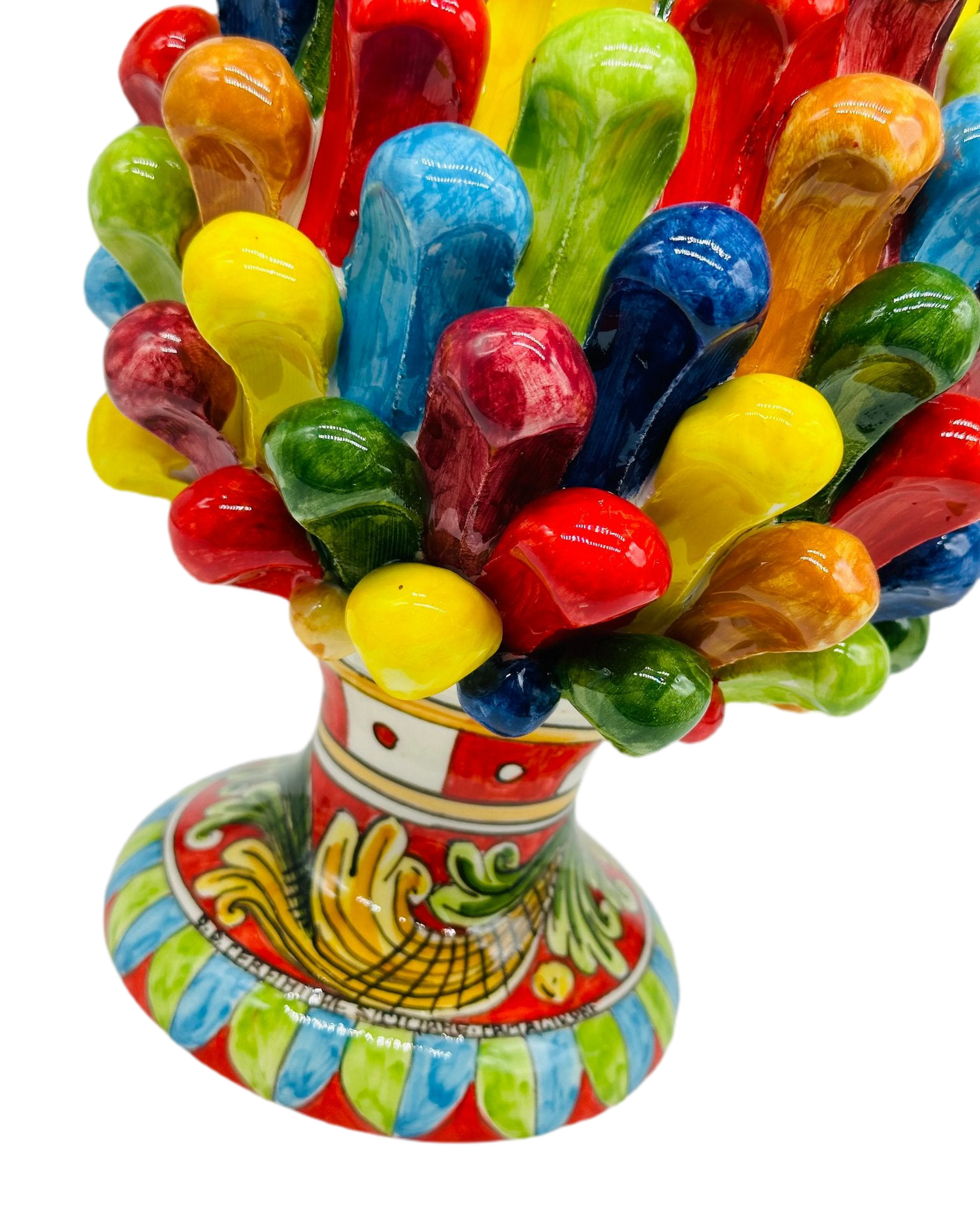 Pigna Ceramica Caltagirone Artigianale cm H.25 Multicolor DD CERAMICHE SICILIANE