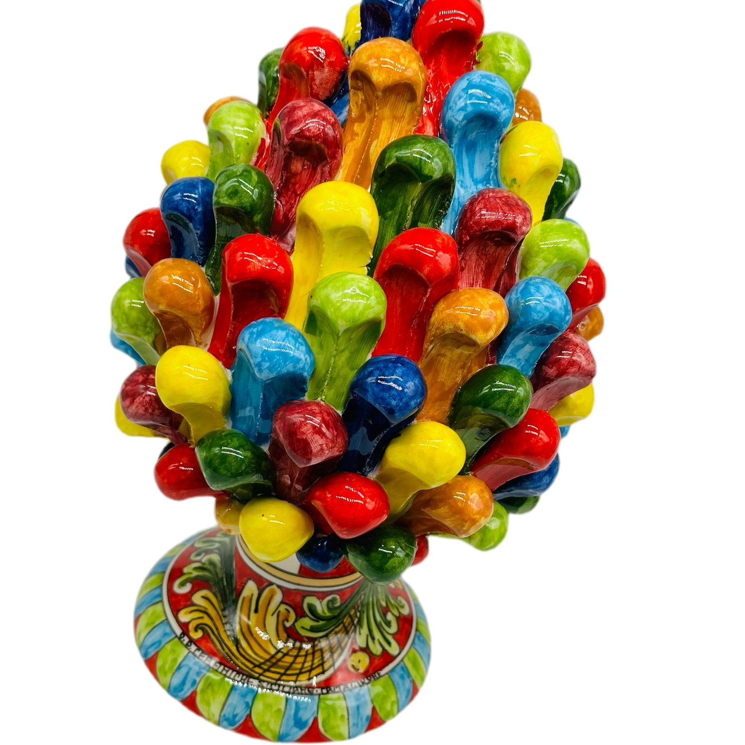 Pigna Ceramica Caltagirone Artigianale cm H.25 Multicolor DD CERAMICHE SICILIANE