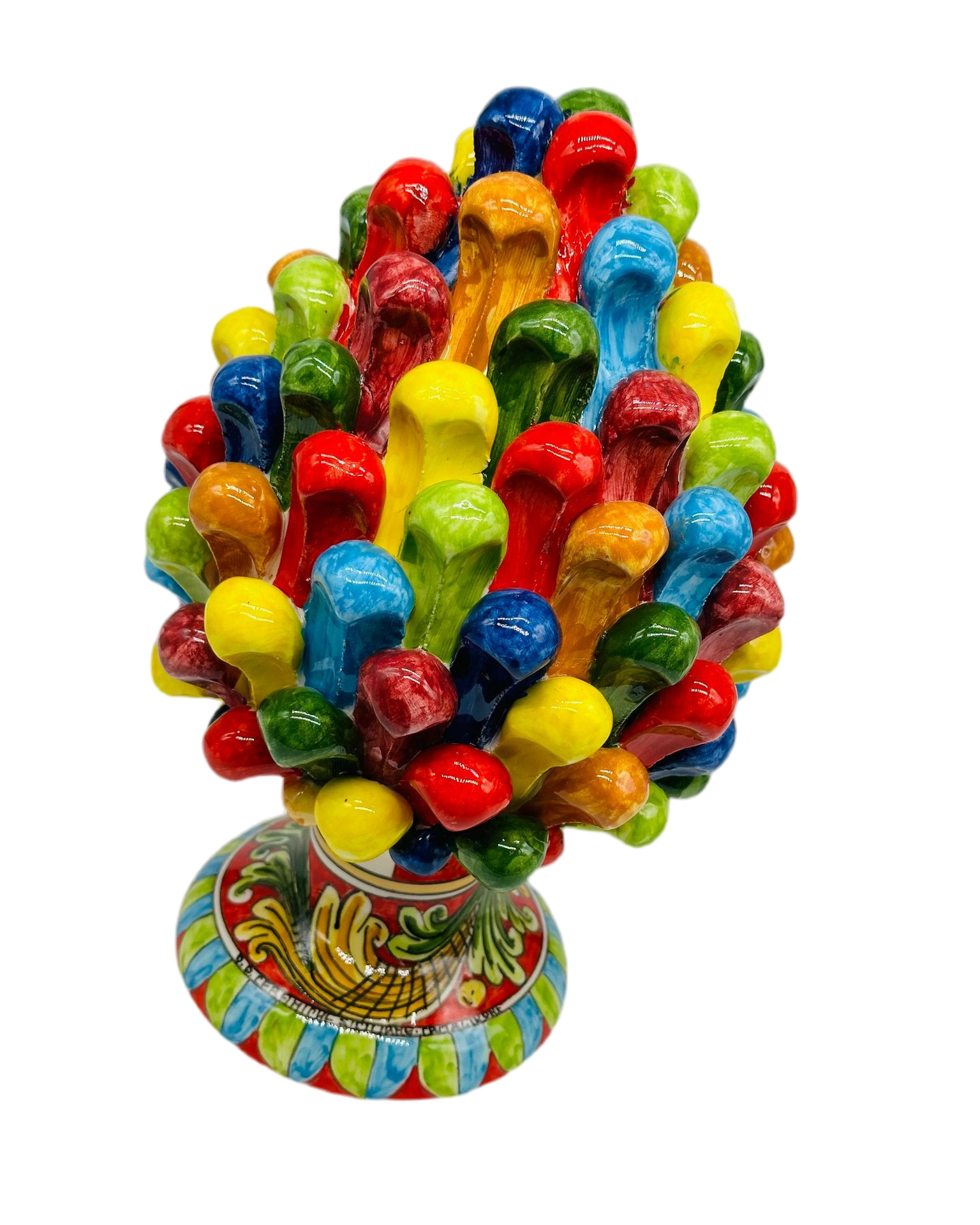 Pigna Ceramica Caltagirone Artigianale cm H.25 Multicolor DD CERAMICHE SICILIANE