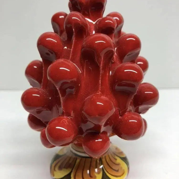 Pigna Ceramica Caltagirone cm H.10 Artigianale Base Decorata VARI COLORI - DD CERAMICHE SICILIANE