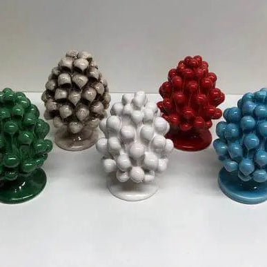 Pigna Ceramica Caltagirone cm H.10 Artigianale VARI COLORI DD CERAMICHE SICILIANE