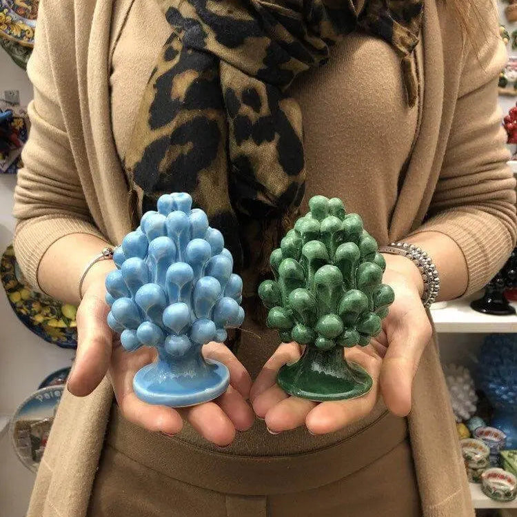 Pigna Ceramica Caltagirone cm H.10 Artigianale VARI COLORI DD CERAMICHE SICILIANE