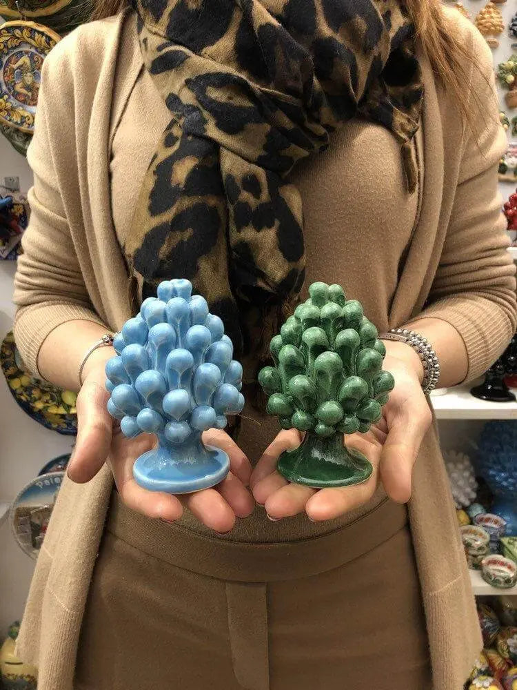 Pigna Ceramica Caltagirone cm H.10 Artigianale VARI COLORI DD CERAMICHE SICILIANE