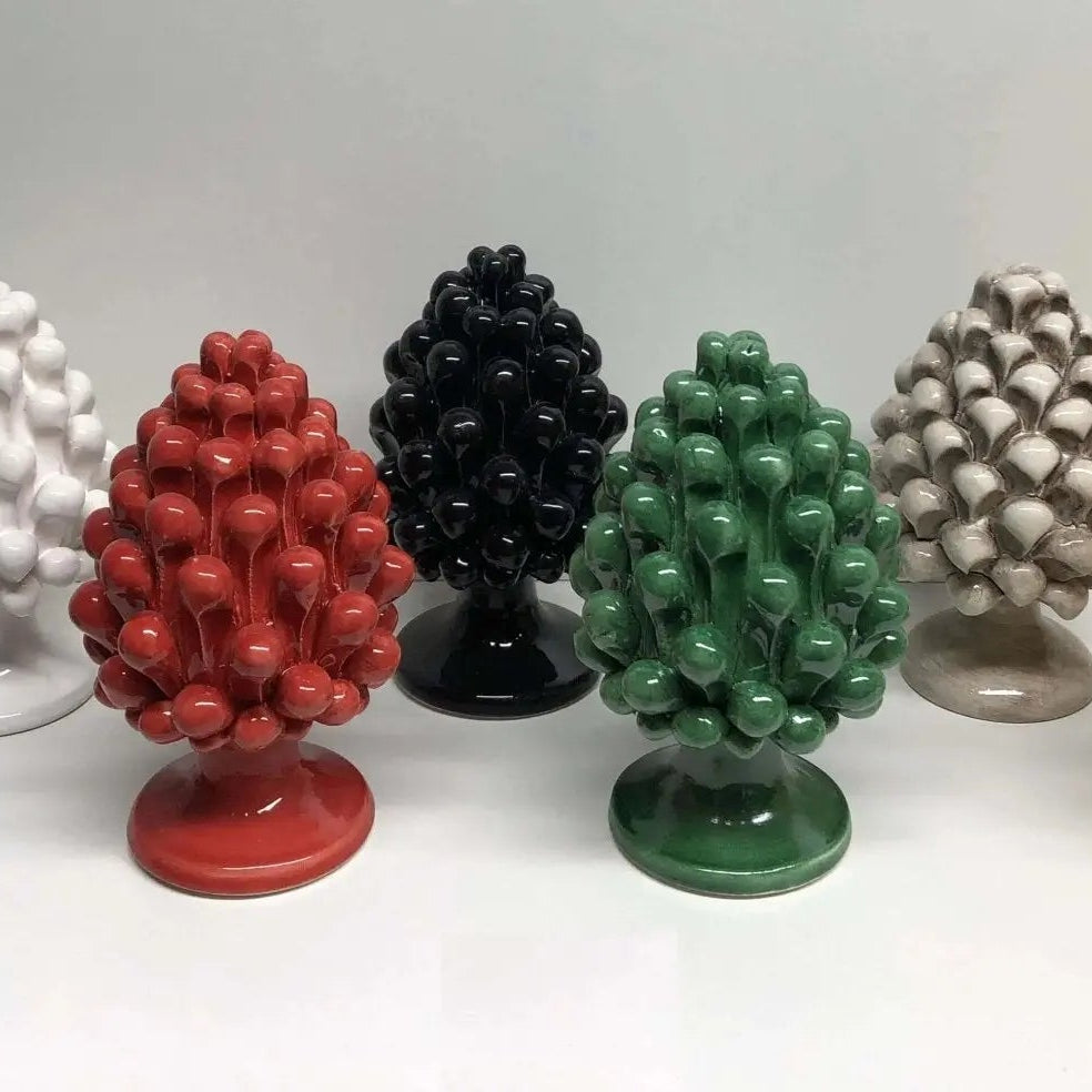 Pigna Ceramica Caltagirone cm H.15 Artigianale VARI COLORI - DD CERAMICHE SICILIANE