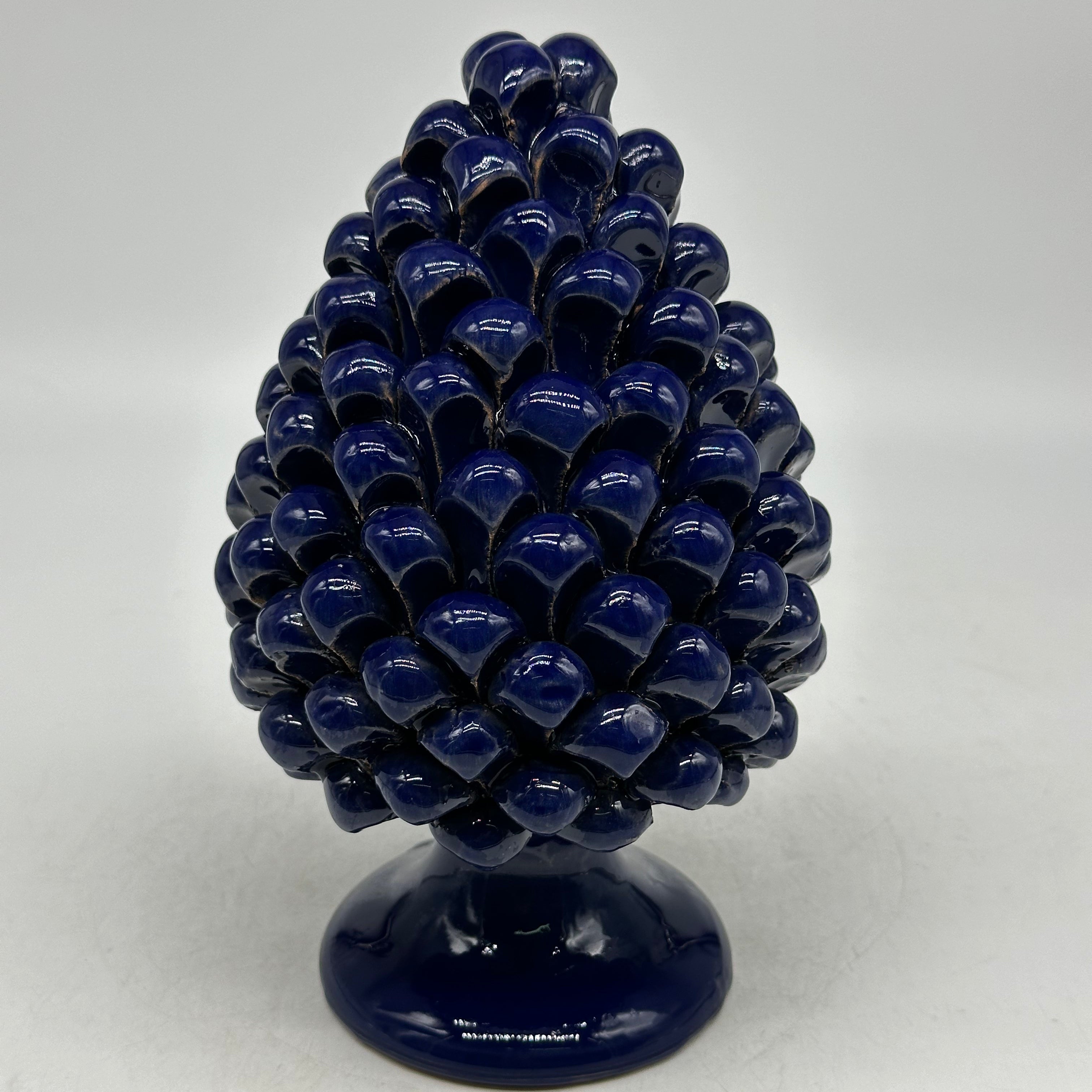 Pigna Ceramica Caltagirone cm H.20 Artigianale Blu - PIGNE