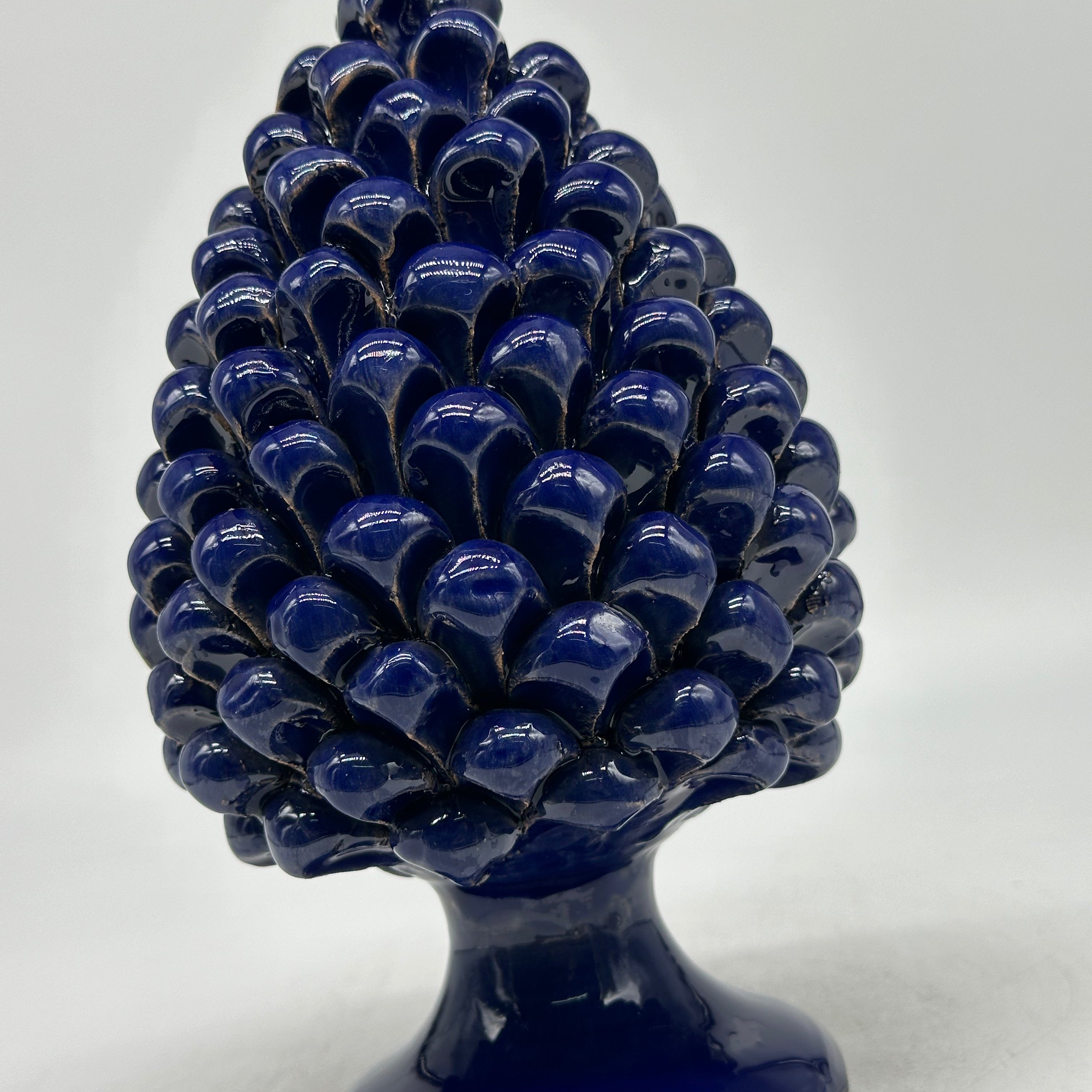 Pigna Ceramica Caltagirone cm H.20 Artigianale Blu - PIGNE