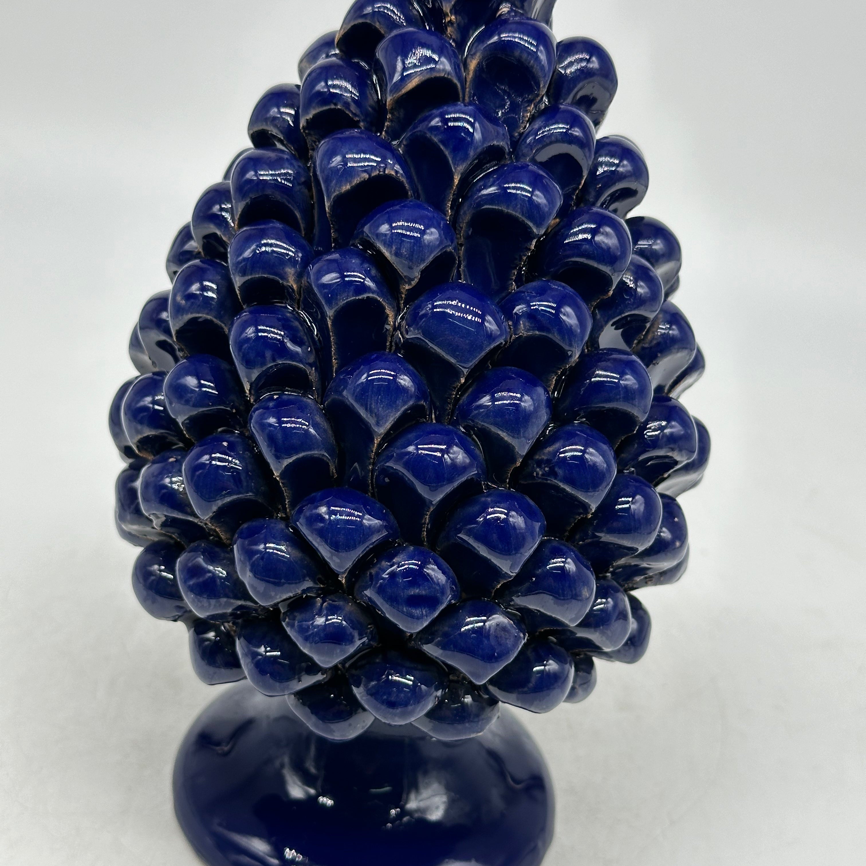 Pigna Ceramica Caltagirone cm H.20 Artigianale Blu - PIGNE
