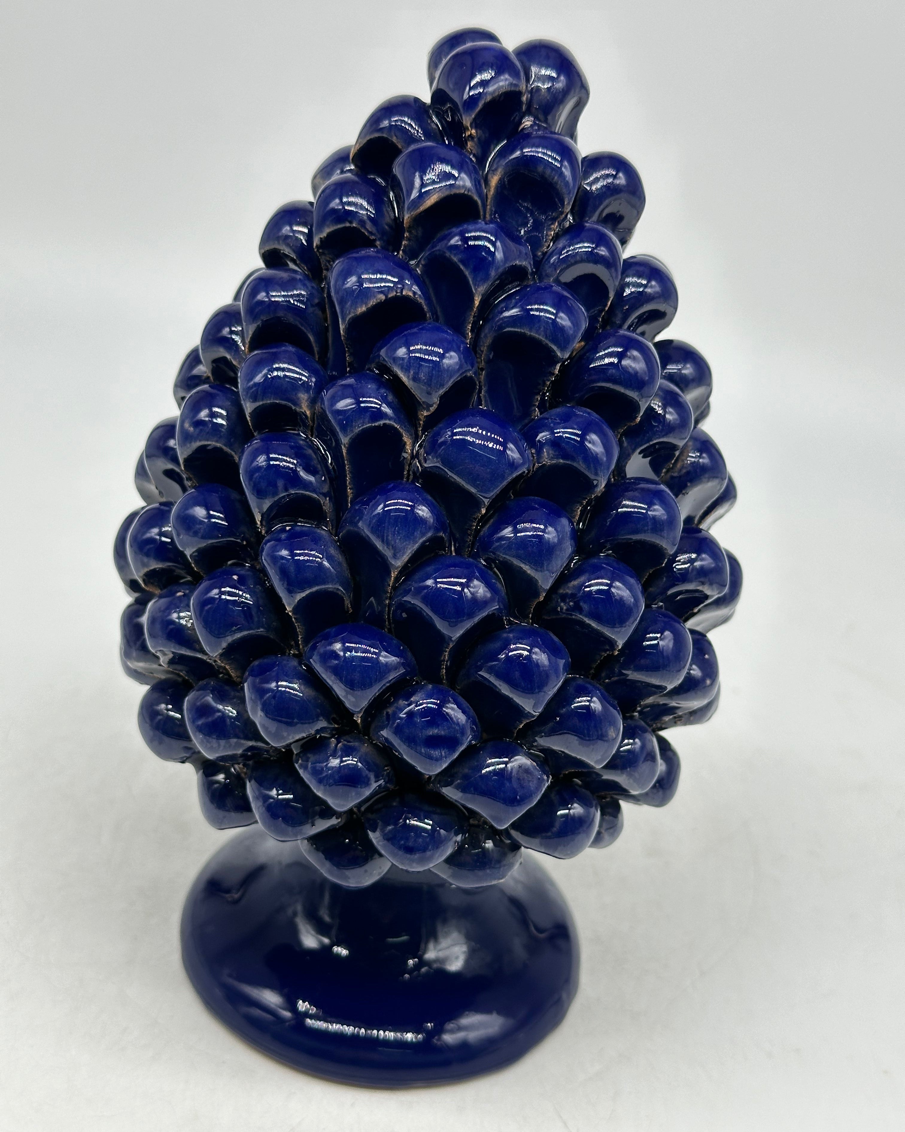 Pigna Ceramica Caltagirone cm H.20 Artigianale Blu - PIGNE