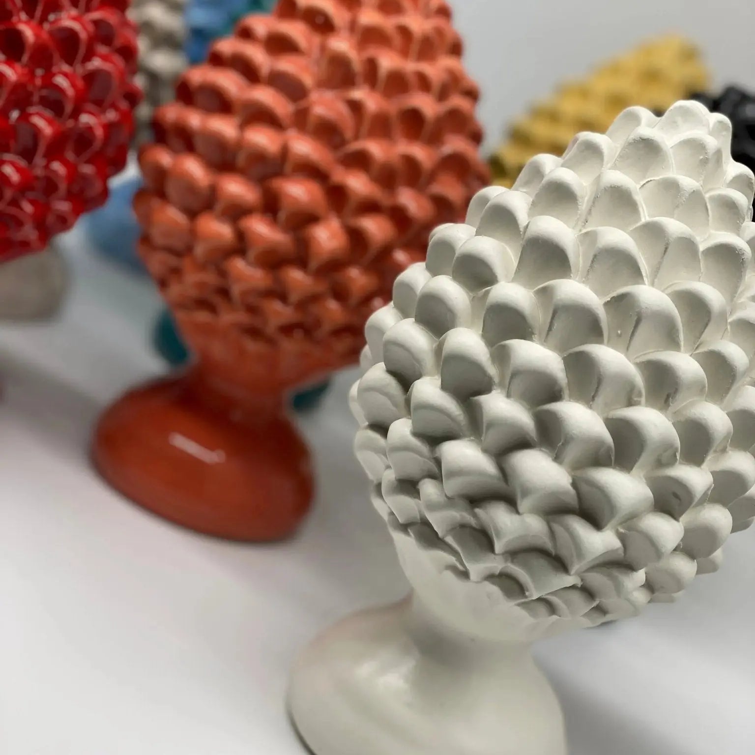 Pigna Ceramica Caltagirone cm H.20 Artigianale Linea Luis - DD CERAMICHE SICILIANE