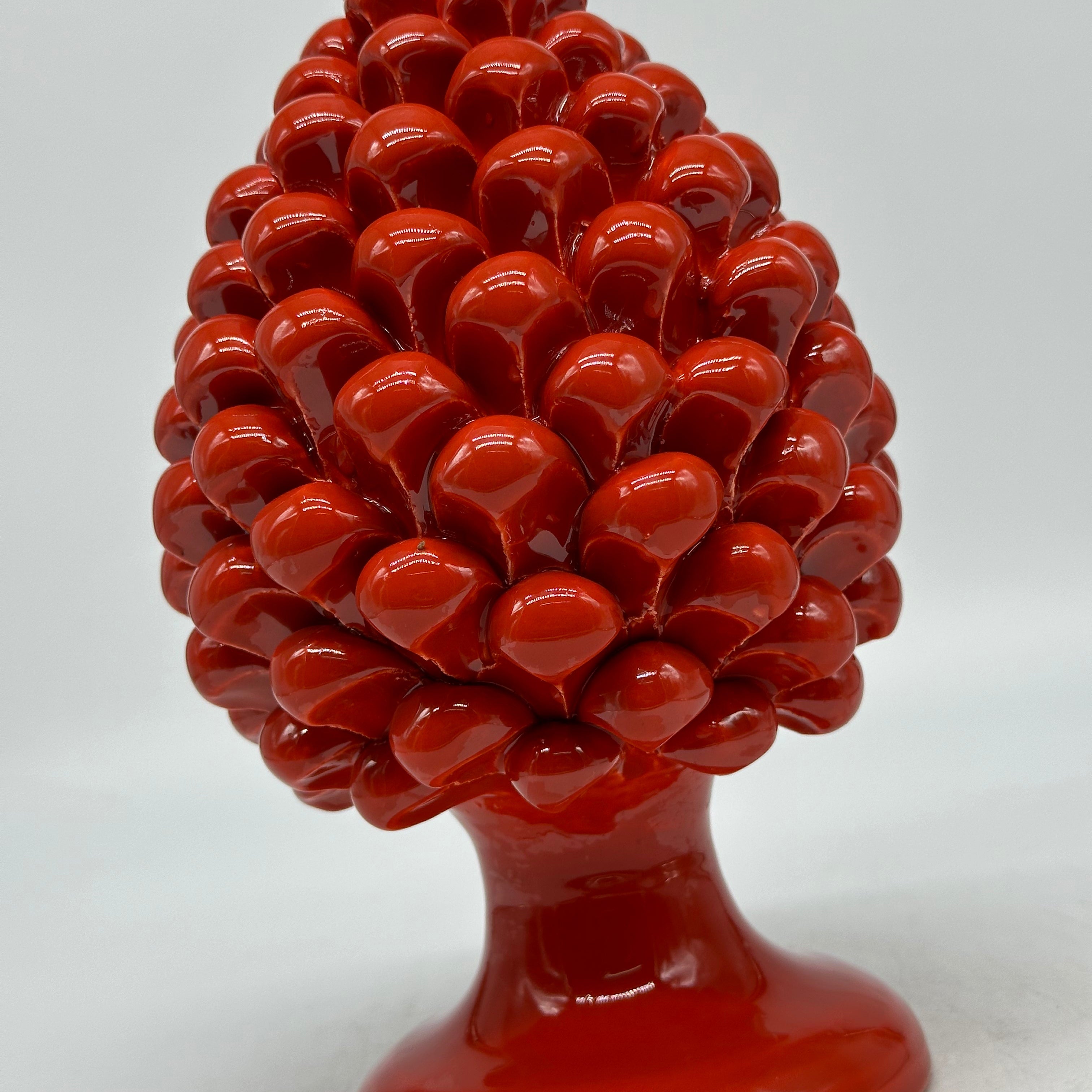 Pigna Ceramica Caltagirone cm H.20 Artigianale Rosso - PIGNE