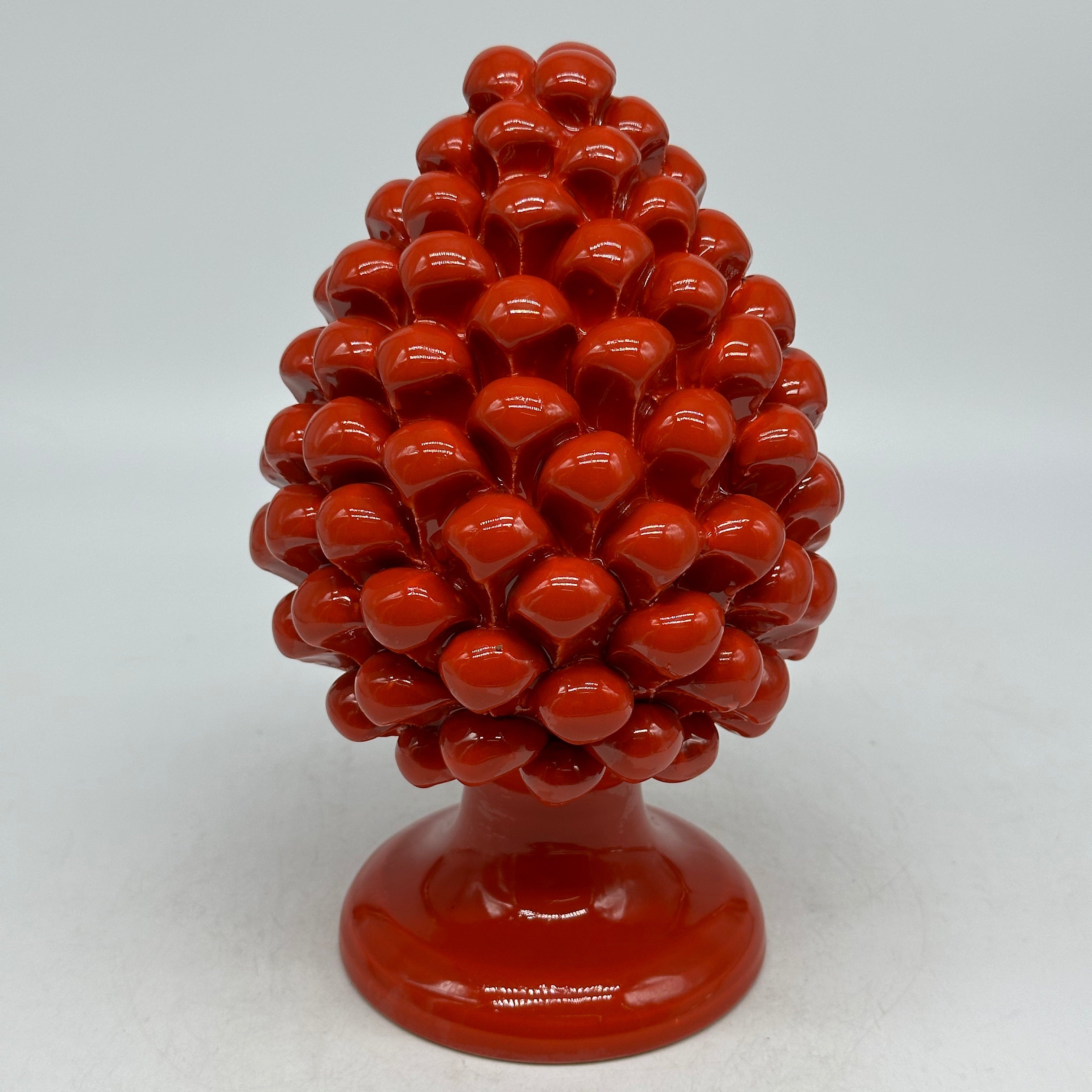Pigna Ceramica Caltagirone cm H.20 Artigianale Rosso - PIGNE