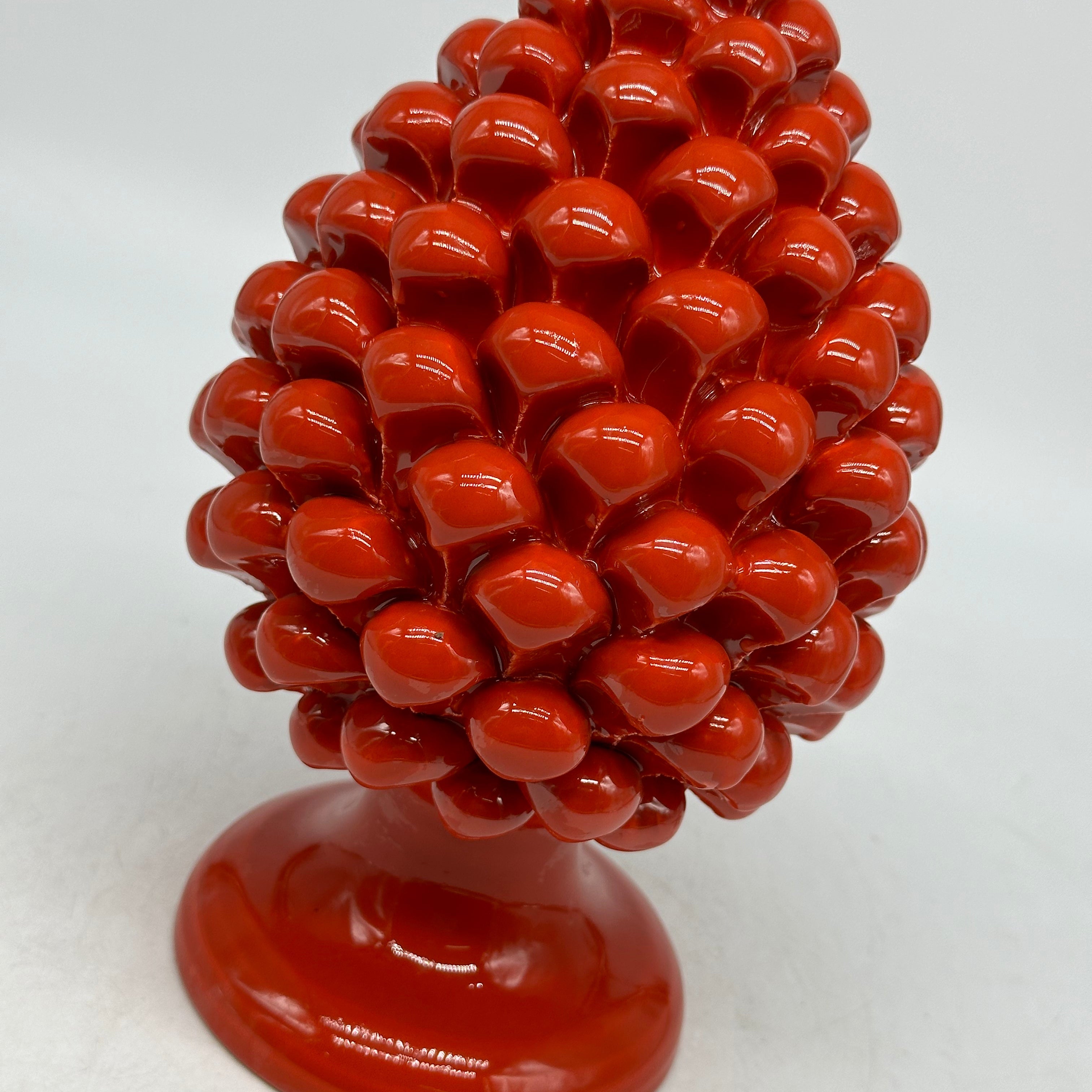 Pigna Ceramica Caltagirone cm H.20 Artigianale Rosso - PIGNE
