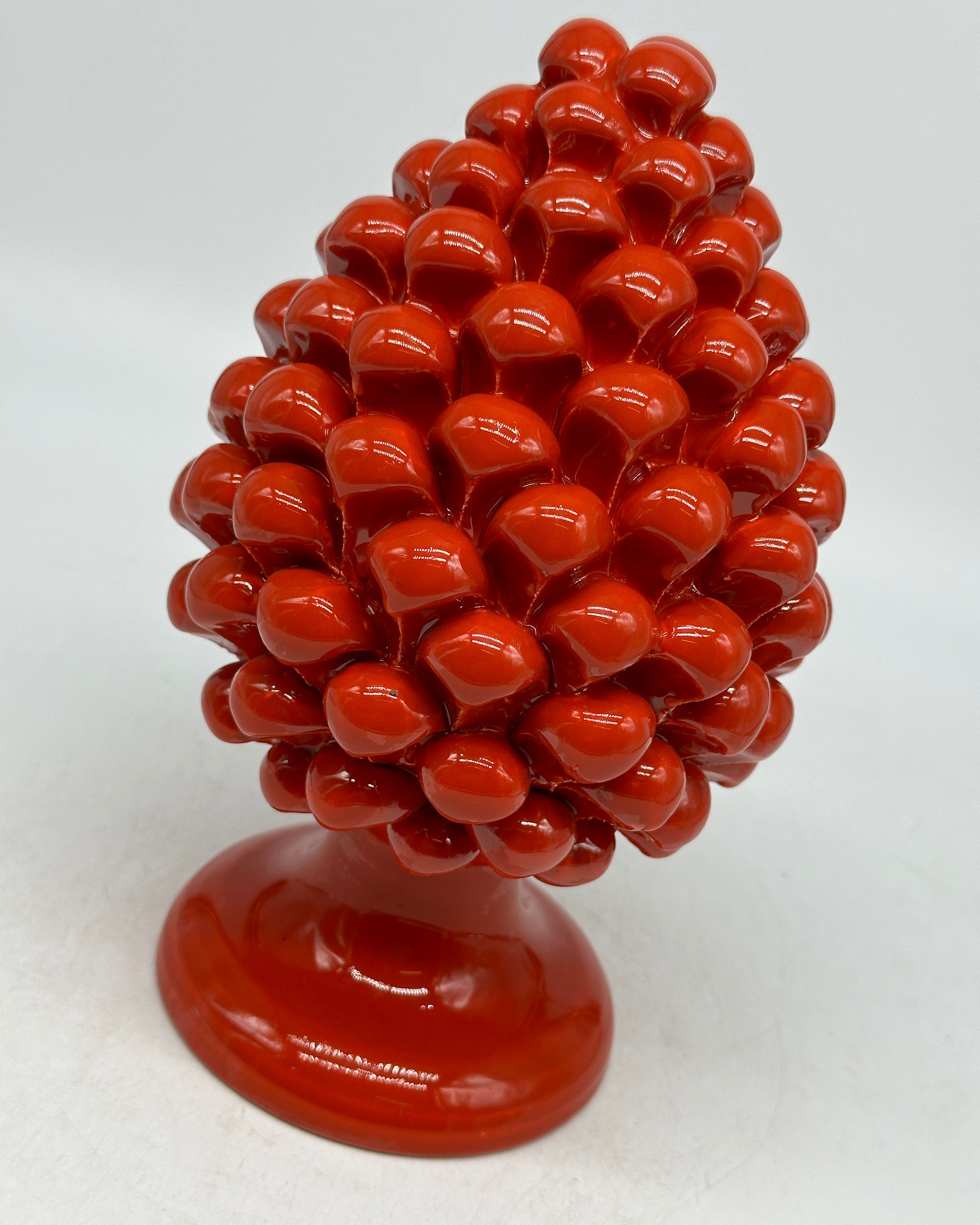 Pigna Ceramica Caltagirone cm H.20 Artigianale Rosso - PIGNE