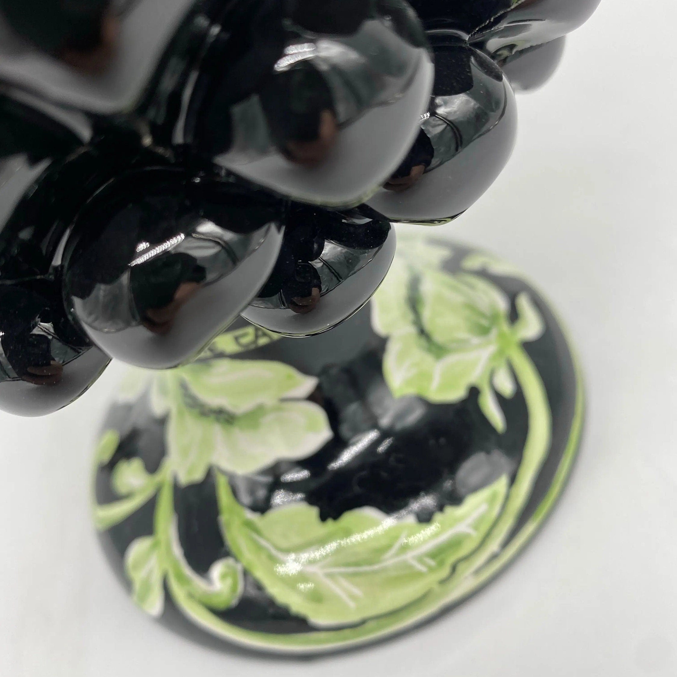 Pigna Ceramica Caltagirone cm H.20 Artigianale VENUS Nero Verde DD CERAMICHE SICILIANE