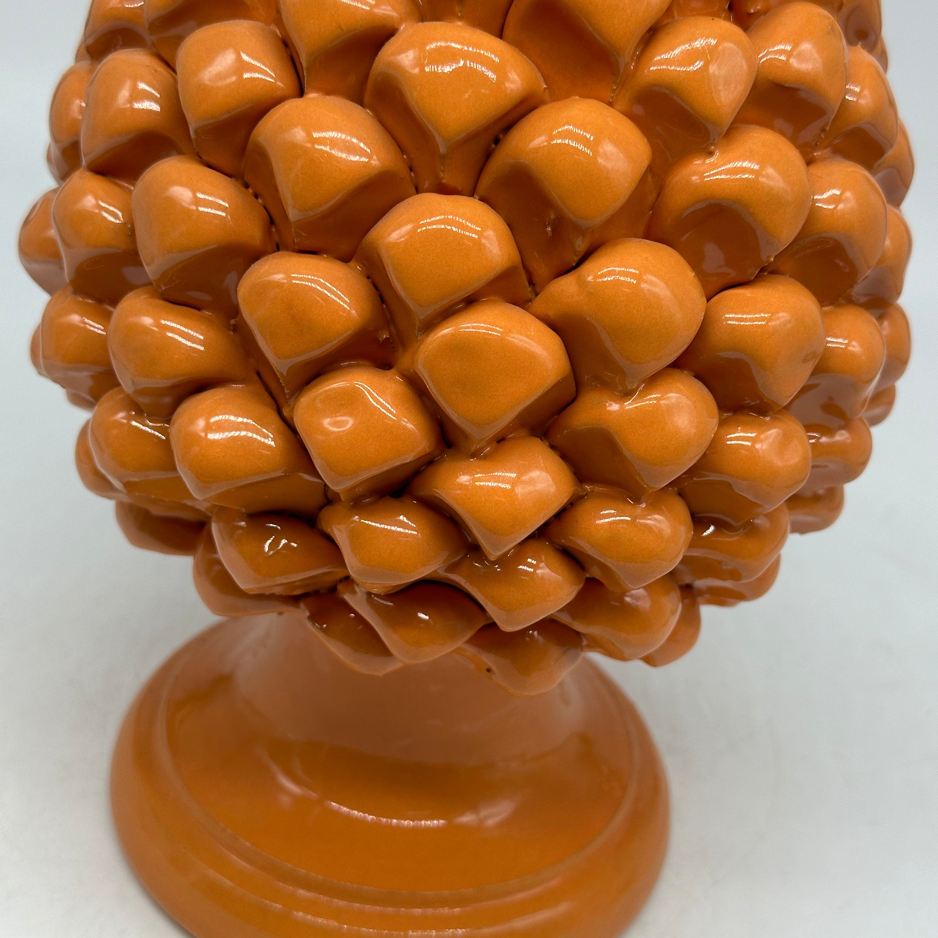 Pigna Ceramica Caltagirone cm H.25 Artigianale Arancione - PIGNE