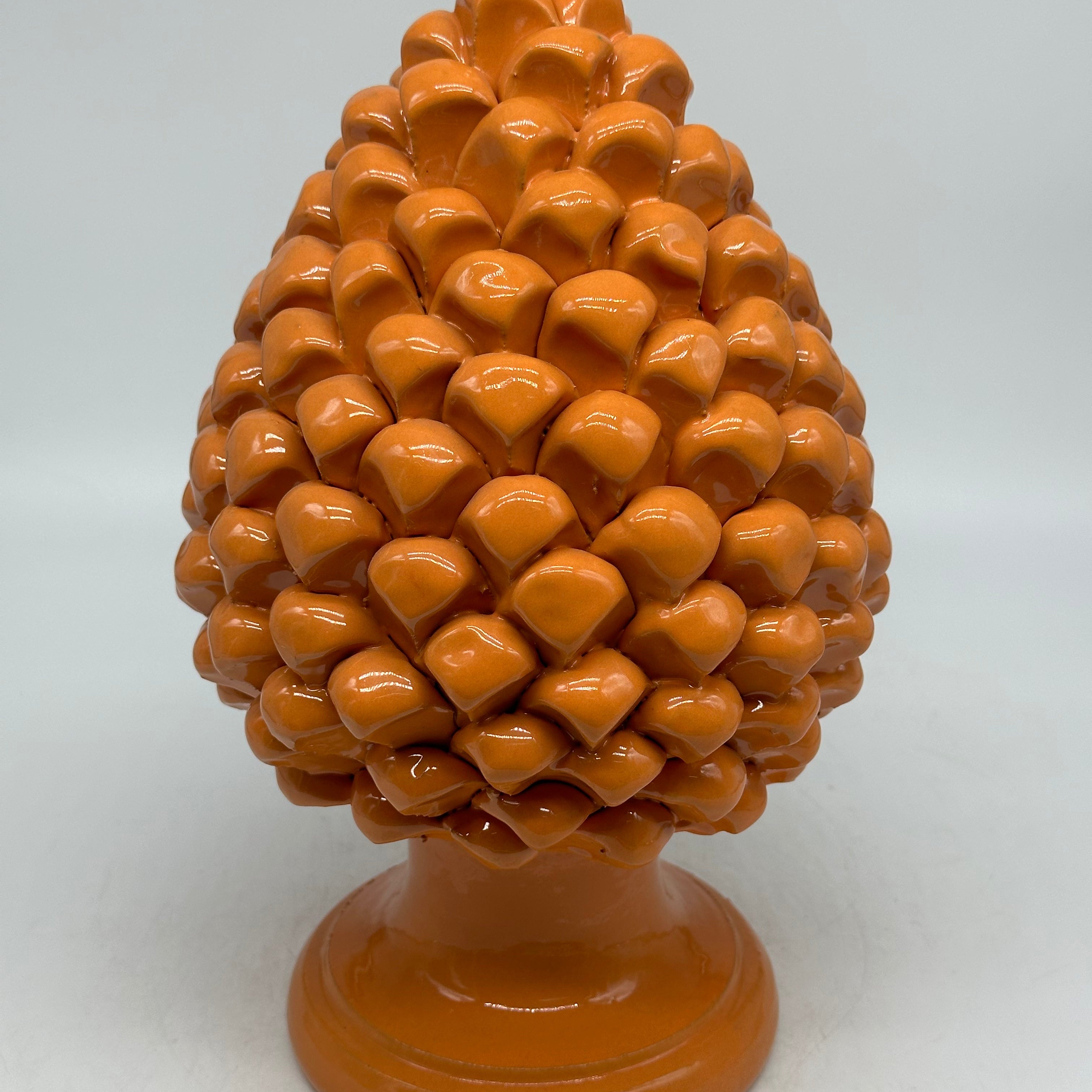 Pigna Ceramica Caltagirone cm H.25 Artigianale Arancione - PIGNE