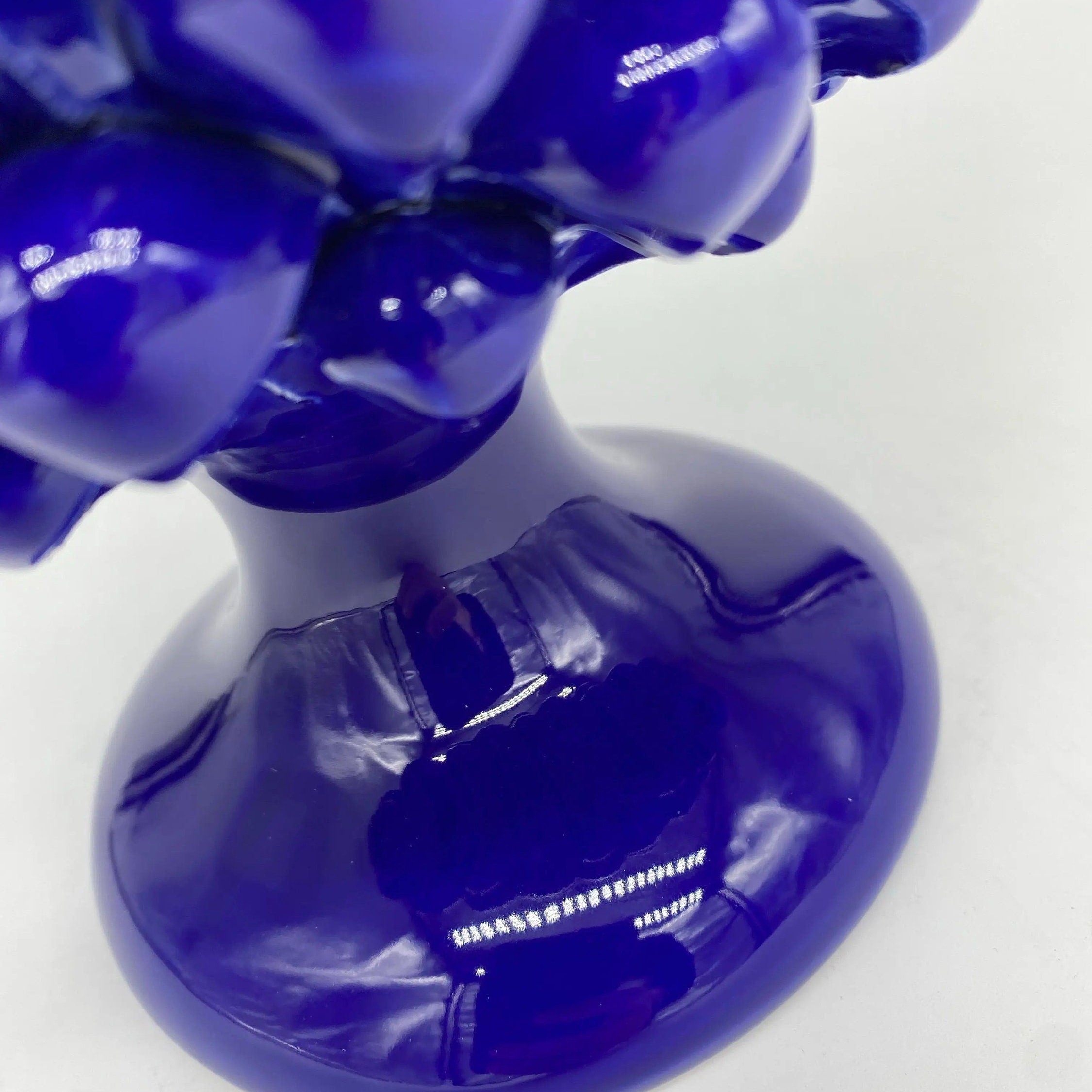 Pigna Ceramica Caltagirone cm H.25 Artigianale Blu DD CERAMICHE SICILIANE