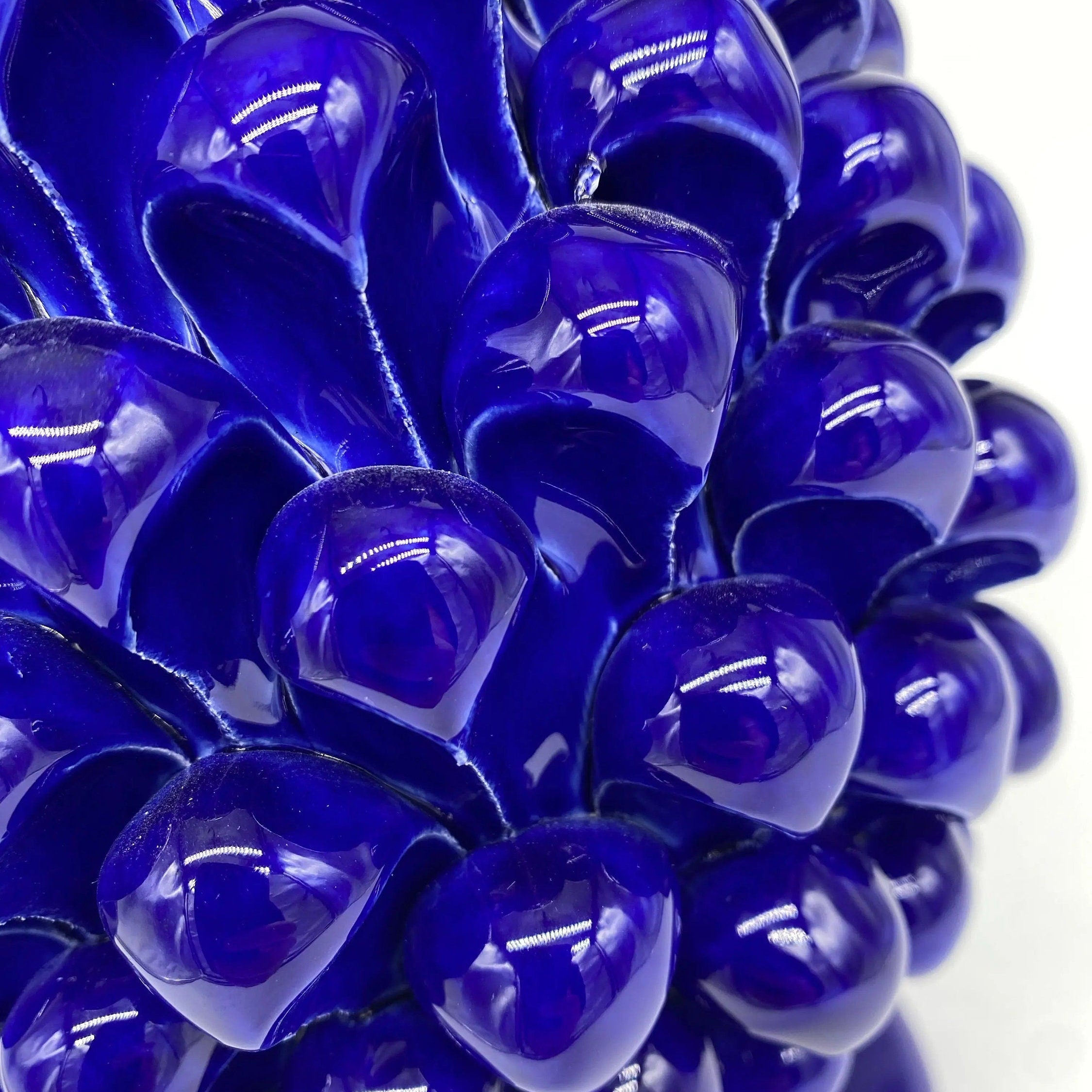 Pigna Ceramica Caltagirone cm H.25 Artigianale Blu DD CERAMICHE SICILIANE