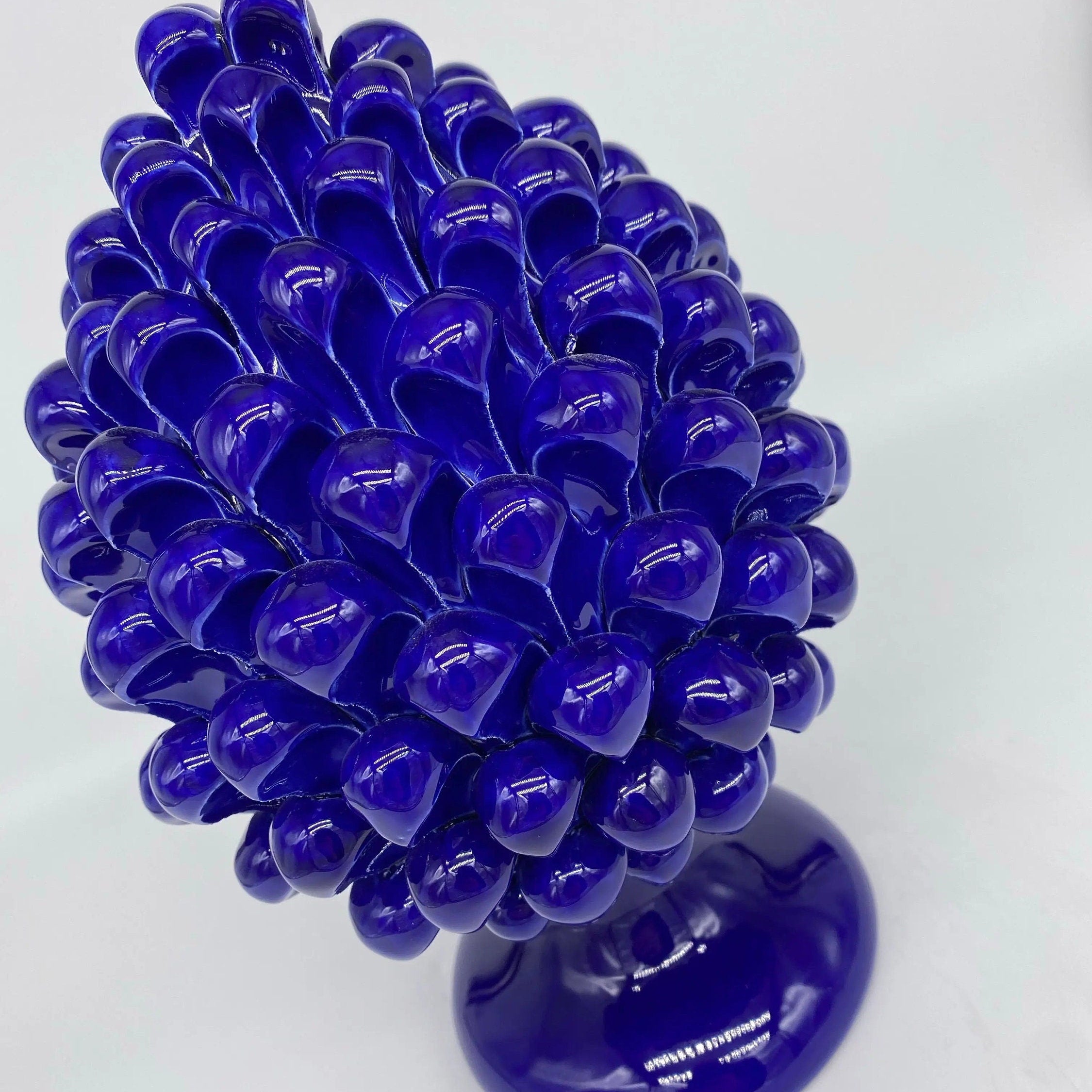 Pigna Ceramica Caltagirone cm H.25 Artigianale Blu DD CERAMICHE SICILIANE