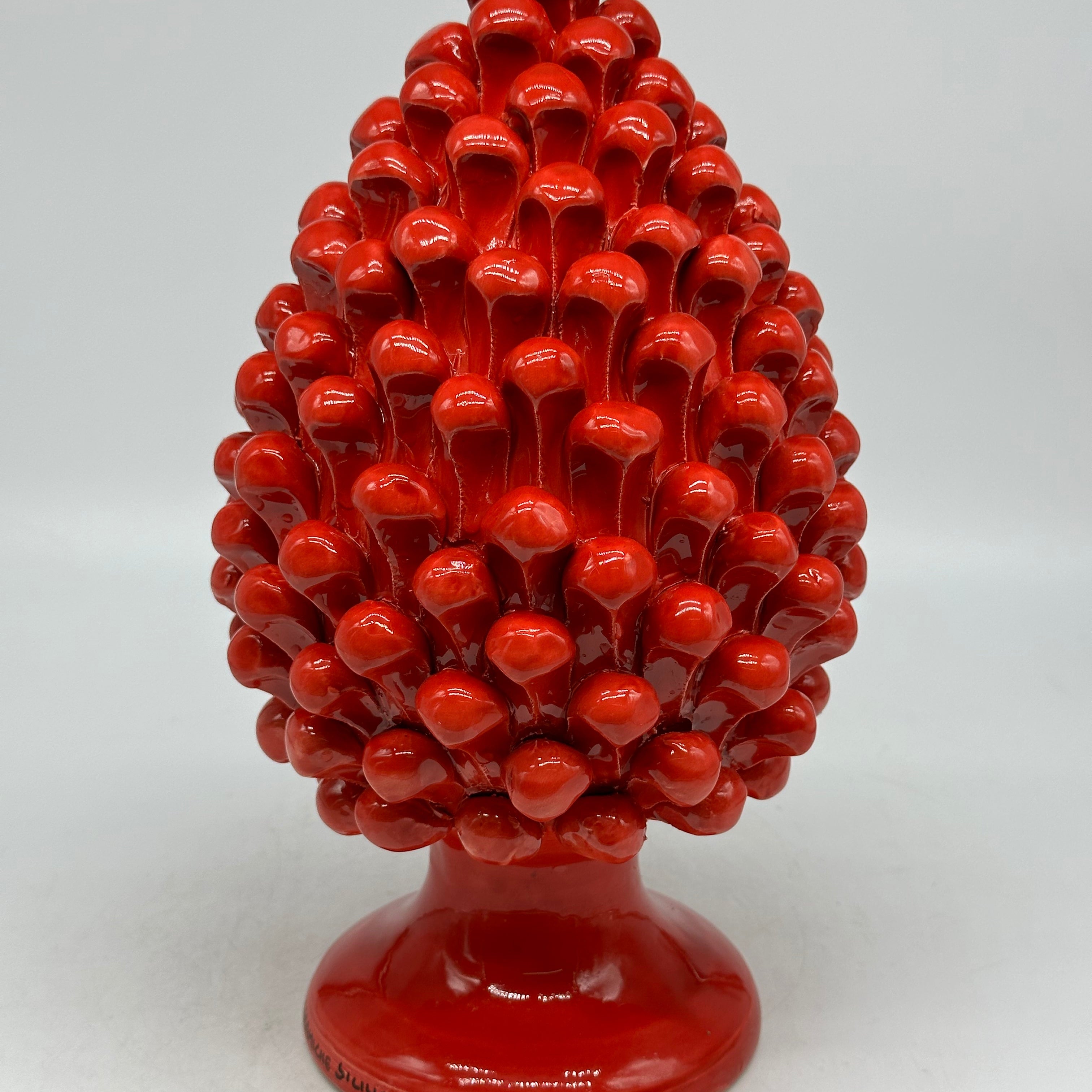 Pigna Ceramica Caltagirone cm H.25 Artigianale Rosso - PIGNE