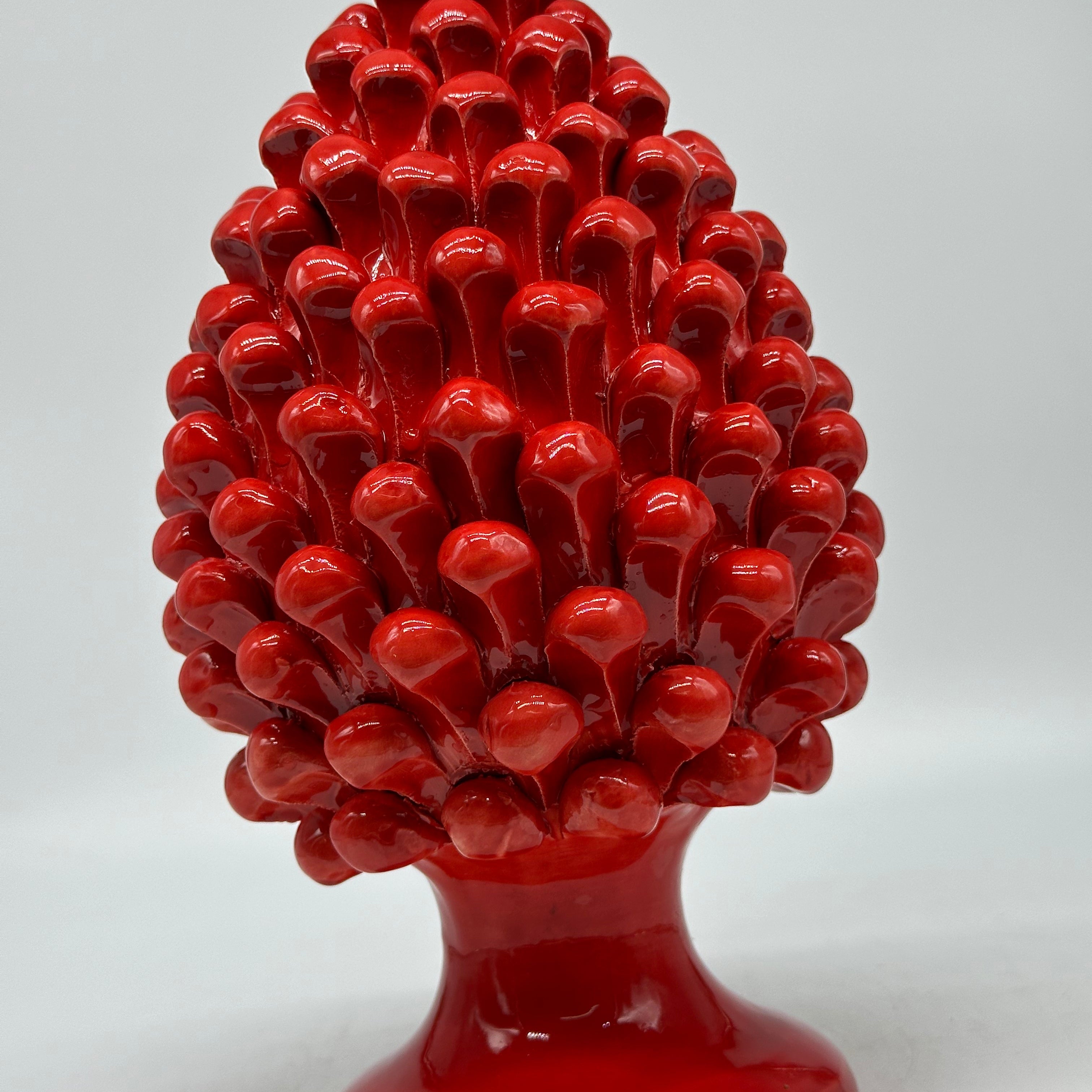 Pigna Ceramica Caltagirone cm H.25 Artigianale Rosso - PIGNE
