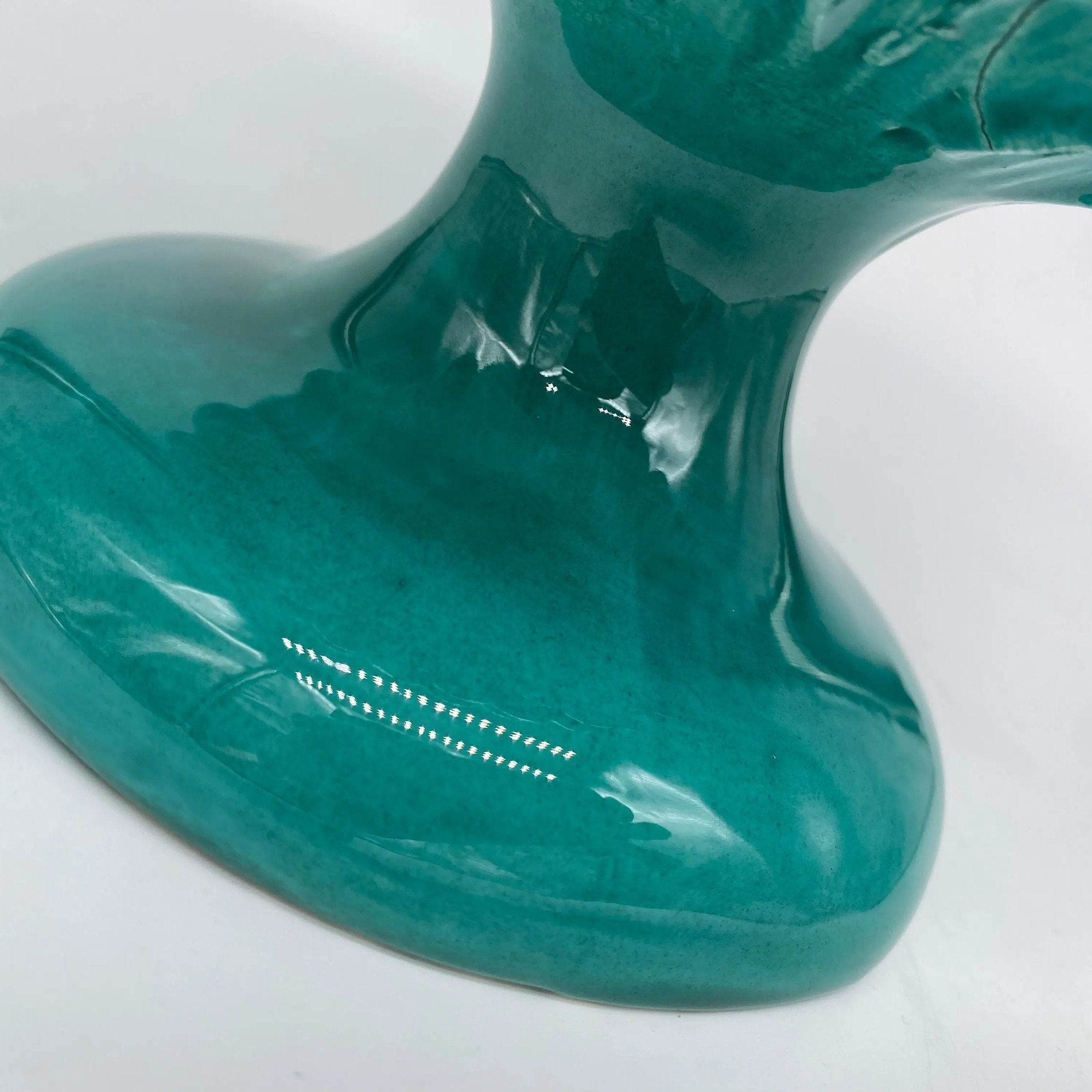 Pigna Ceramica Caltagirone cm H.25 Artigianale Verde Cristallo DD CERAMICHE SICILIANE