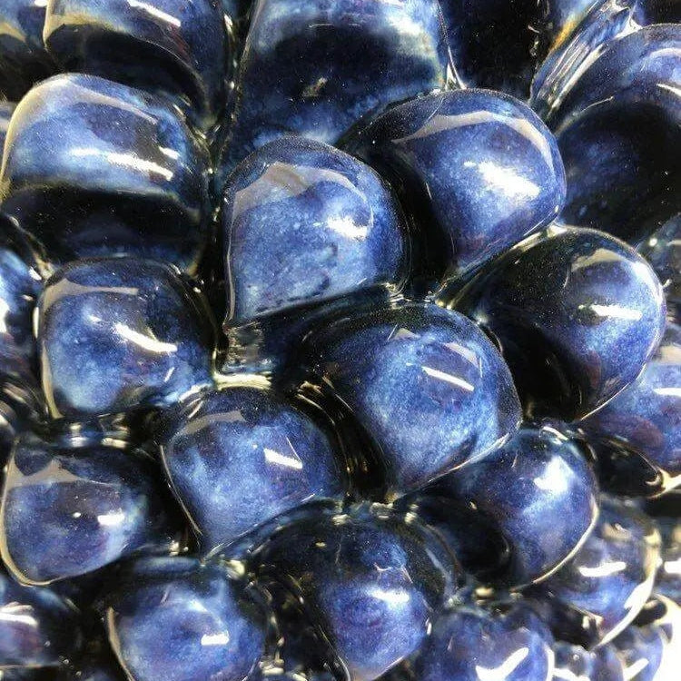 Pigna Ceramica Caltagirone cm H.30 Artigianale Blu Base Decorata DD CERAMICHE SICILIANE