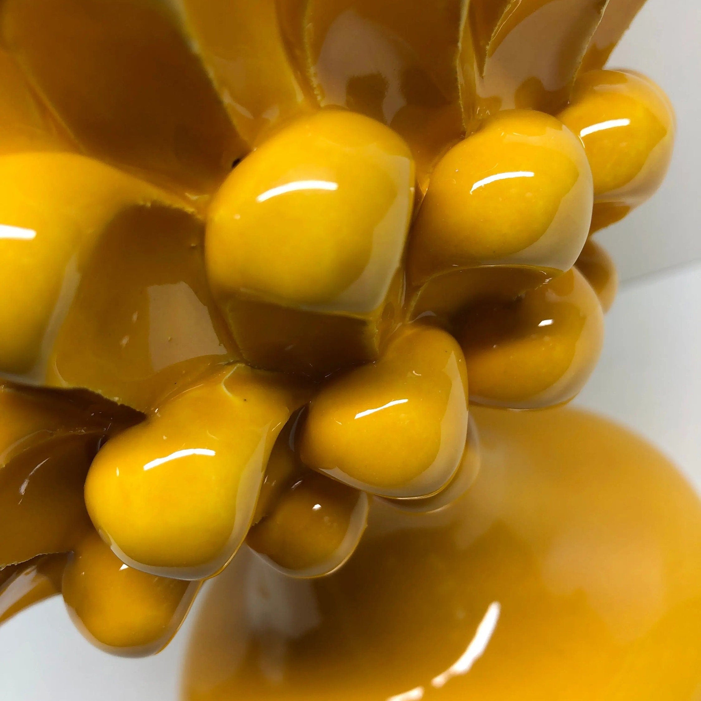 Pigna Ceramica Caltagirone cm H.30 Artigianale Giallo DD CERAMICHE SICILIANE