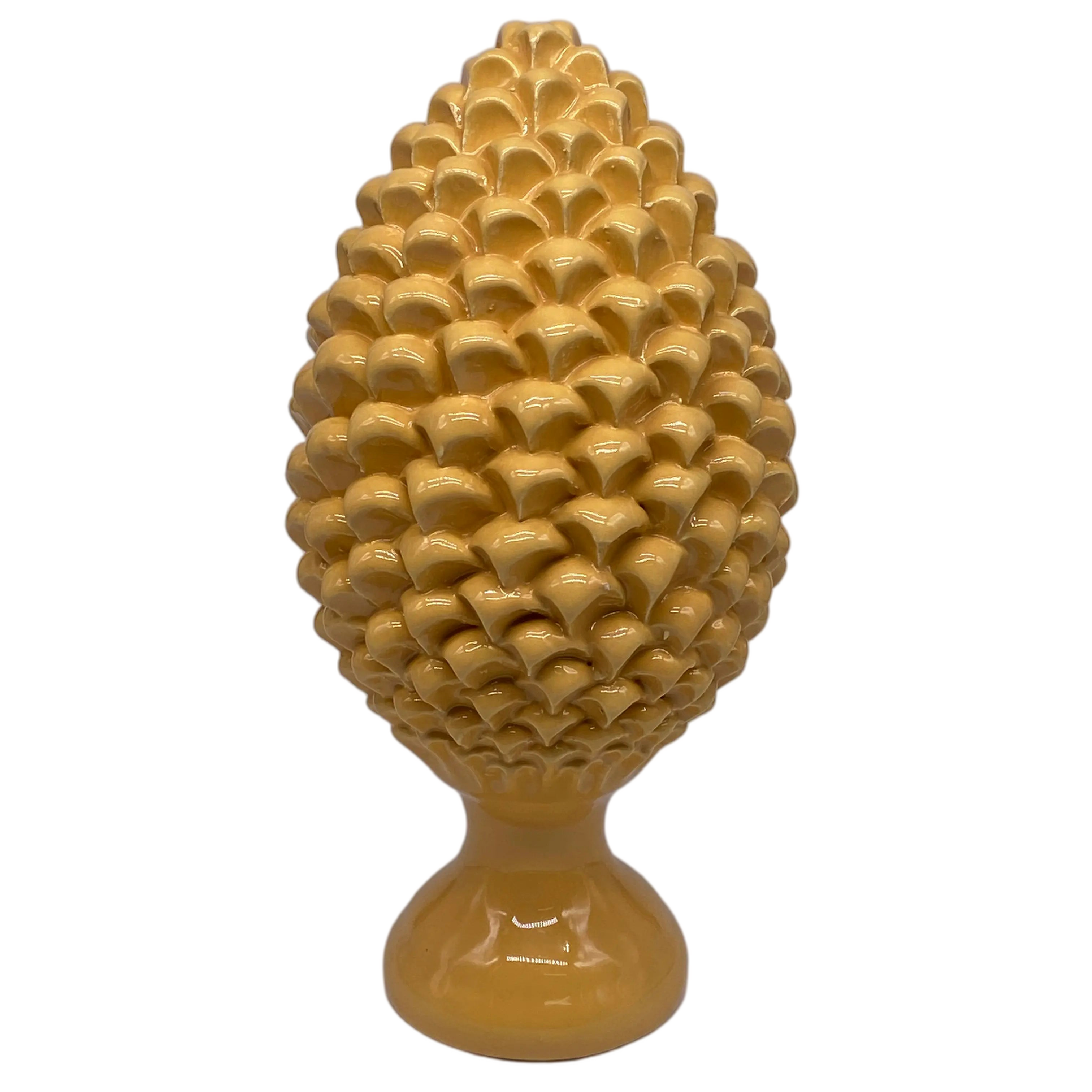 Pigna Ceramica Caltagirone cm H.30 Artigianale Linea Luis VARI COLORI DD CERAMICHE SICILIANE