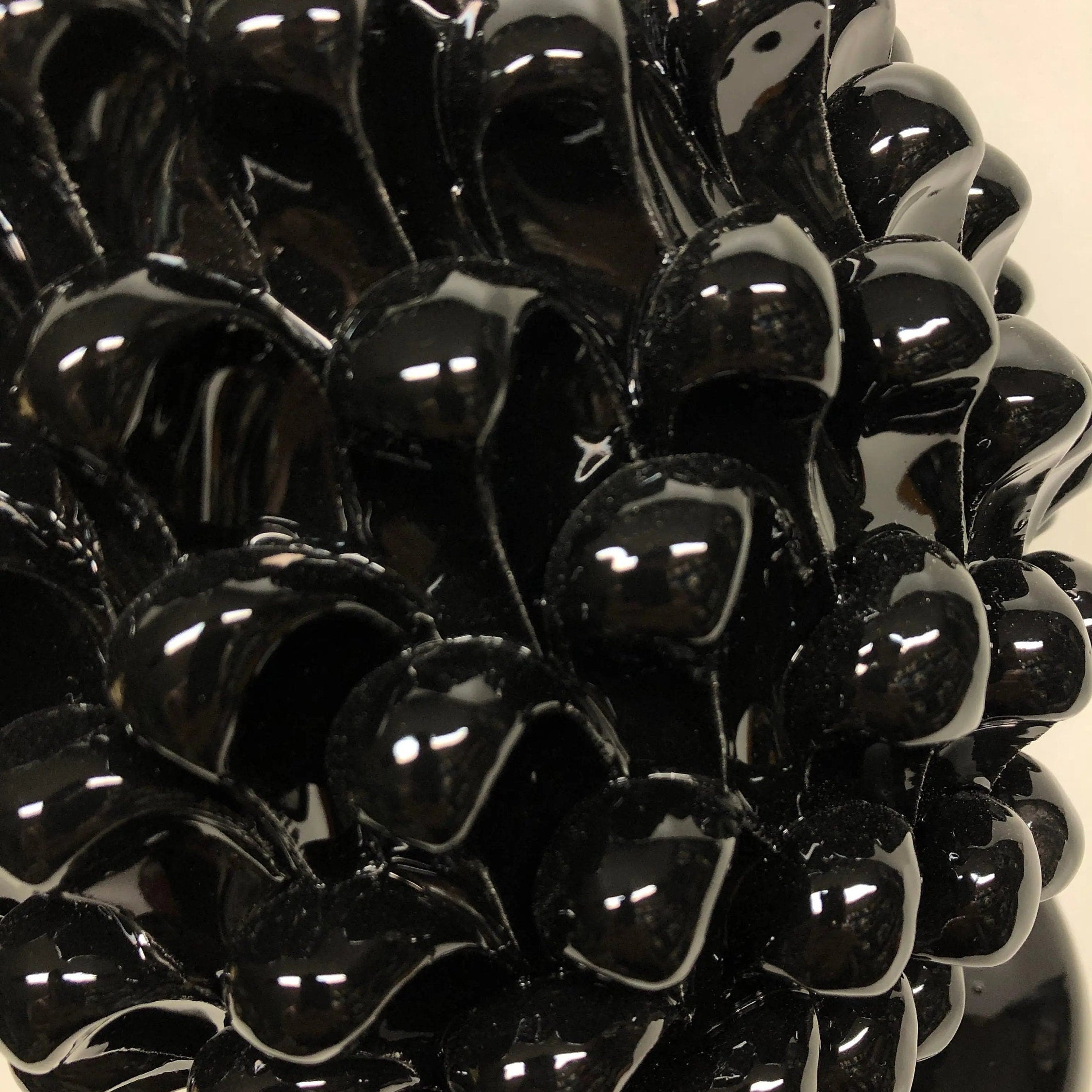 Pigna Ceramica Caltagirone cm H.30 Artigianale Nero DD CERAMICHE SICILIANE