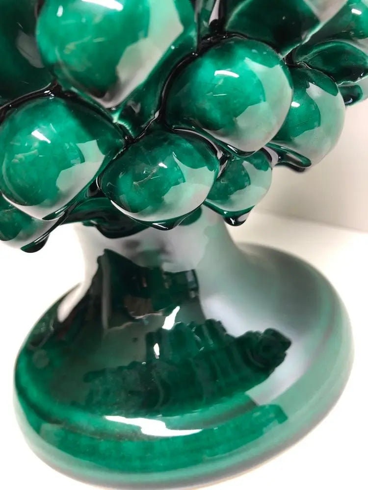 Pigna Ceramica Caltagirone cm H.30 Artigianale Verde Cristallo DD CERAMICHE SICILIANE