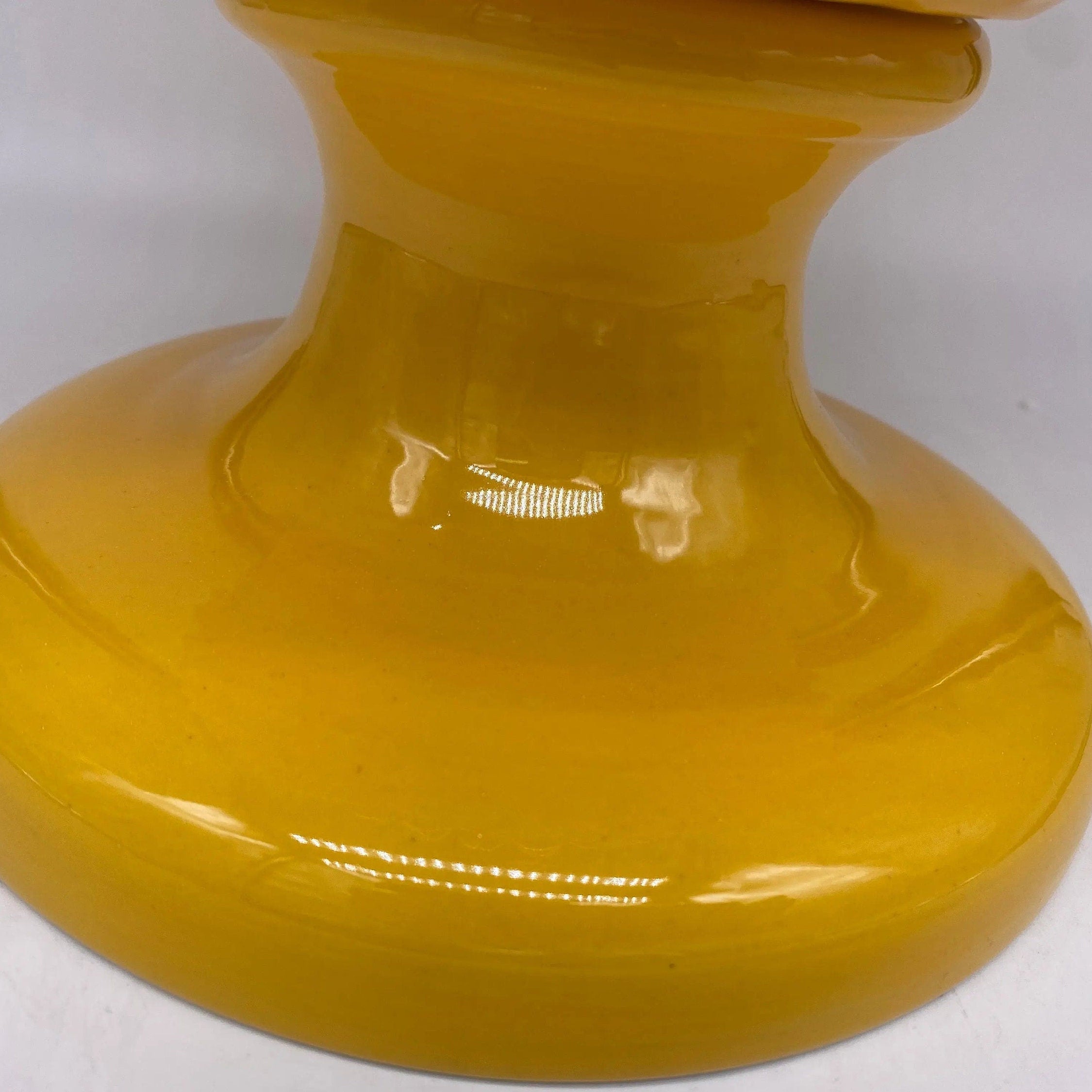 Pigna Ceramica Caltagirone cm H.40 Artigianale Giallo DD CERAMICHE SICILIANE