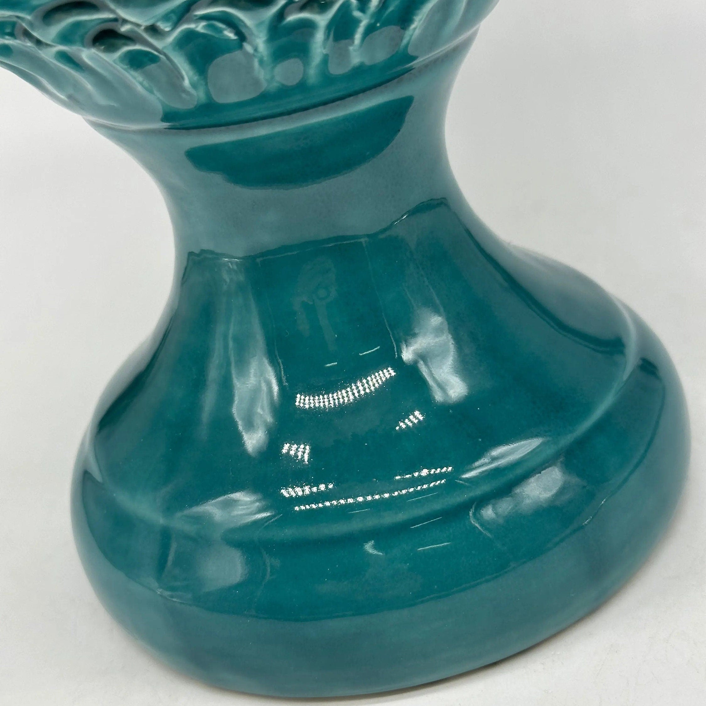 Pigna Ceramica Caltagirone cm H.40 Artigianale Verde Linea Luis DD CERAMICHE SICILIANE